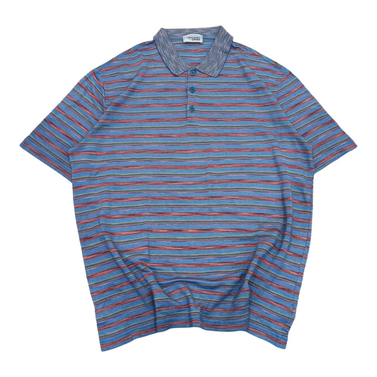 Missoni Rare! Missoni Made In Italy Jacquard Stripe Polo Size US L / EU 52-54 / 3 - 1 Thumbnail