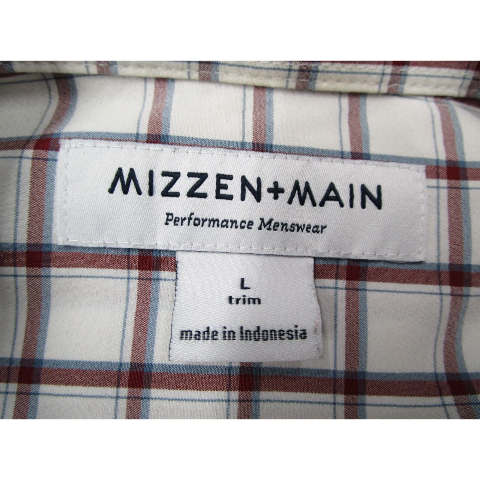 Mizzen+Main Mizzen+Main Shirt Mens Large Red Check Trim Fit Button-Up Long Sleeve Classic Casual Workwear Size US L / EU 52-54 / 3 - 3 Thumbnail