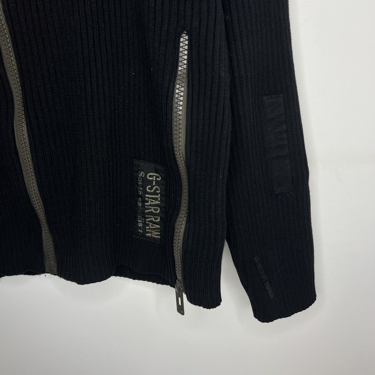 G-Star G-Star Raw Vintage Knit Sweater Zip Jumper Opium Y2K Ribbed Size US L / EU 52-54 / 3 - 7 Thumbnail