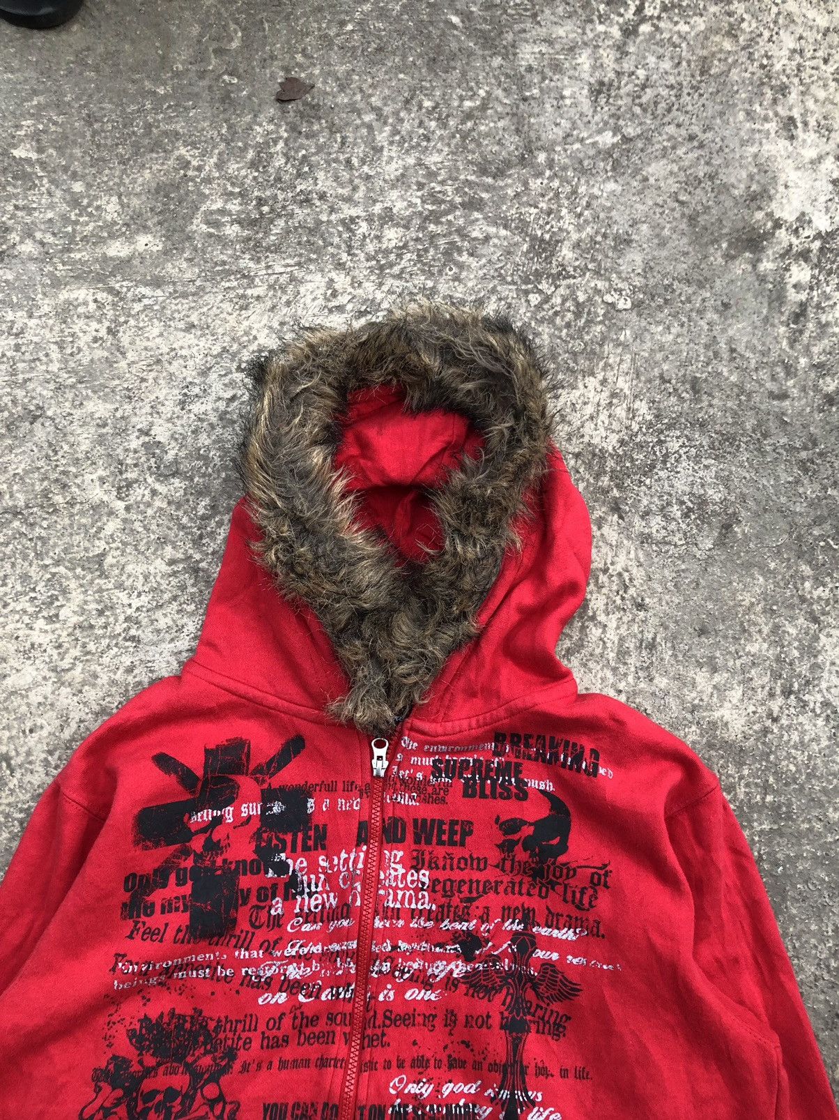 Y2k style LGB zip fur hoodie