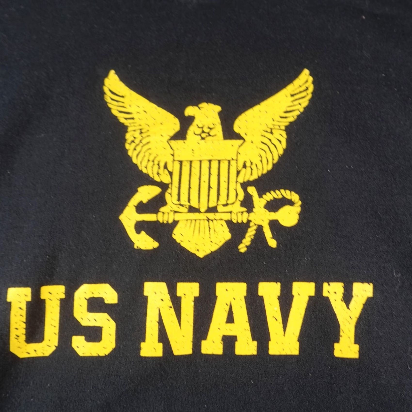 Vintage US Navy Hoodie Mens M Blue Fleece Pullover Logo Graphic Print Crest US Navy Eagle Navy Supporter Crew Neck Kangaroo Pocket Size US M / EU 48-50 / 2 - 2 Thumbnail