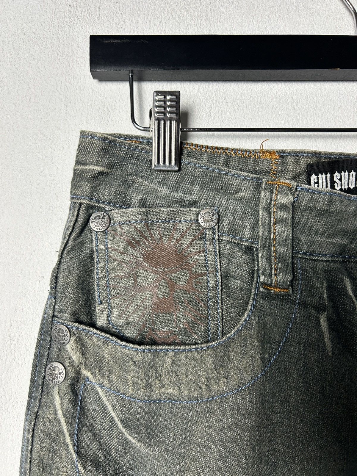 If Six Was Nine Japanese brand CUI SHOU punk grunge skull distressed jeans Size US 28 / EU 44 - 5 Thumbnail