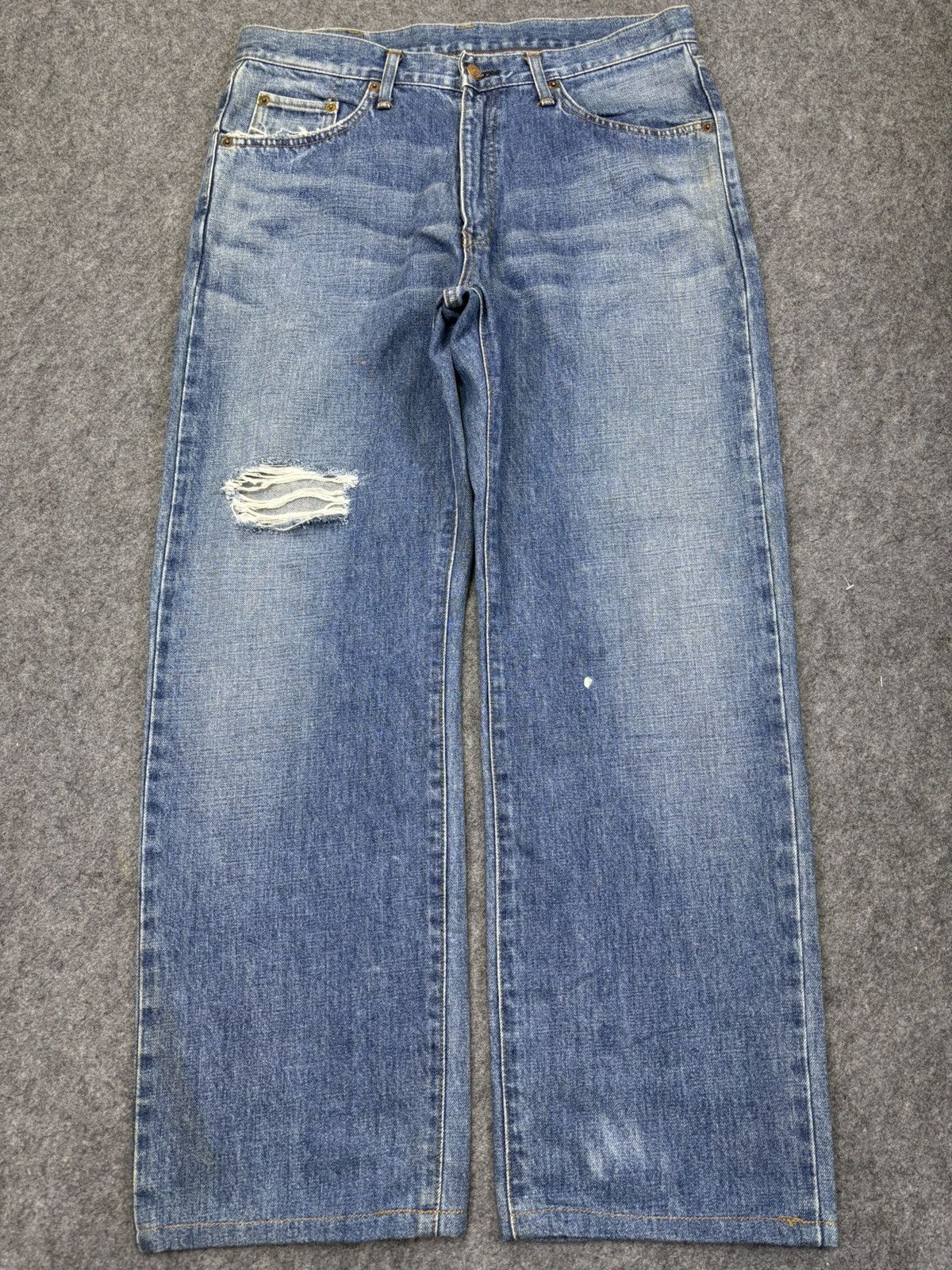 Edwin 💥Baggy💥Rare Edwin Wide Extra Extreme Distressed Denim F956 Size US 34 / EU 50 - 16 Thumbnail