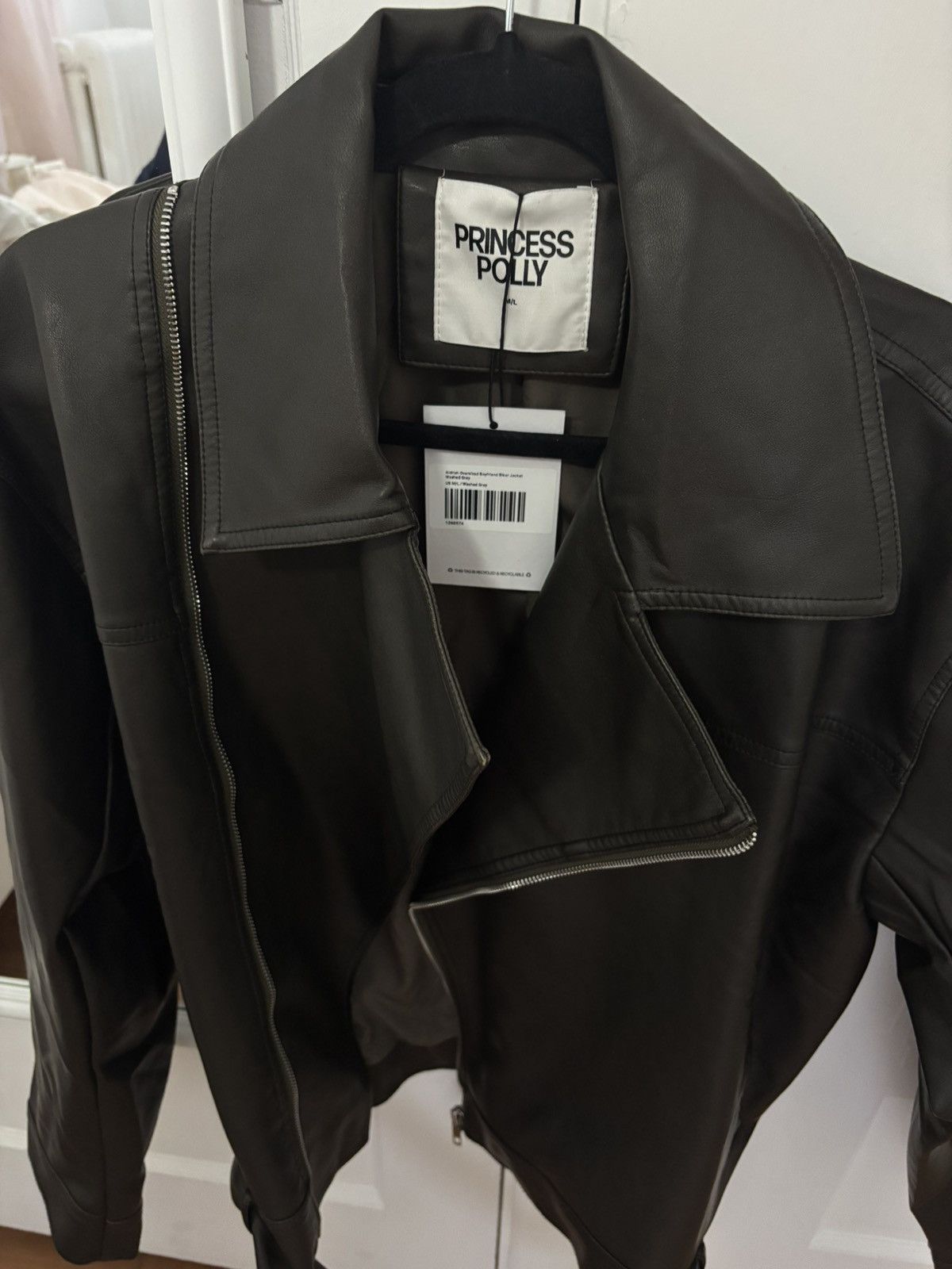 PRINCESS POLLY Princess Polly Leather Jacket Size L / US 10 / IT 46 - 5 Thumbnail