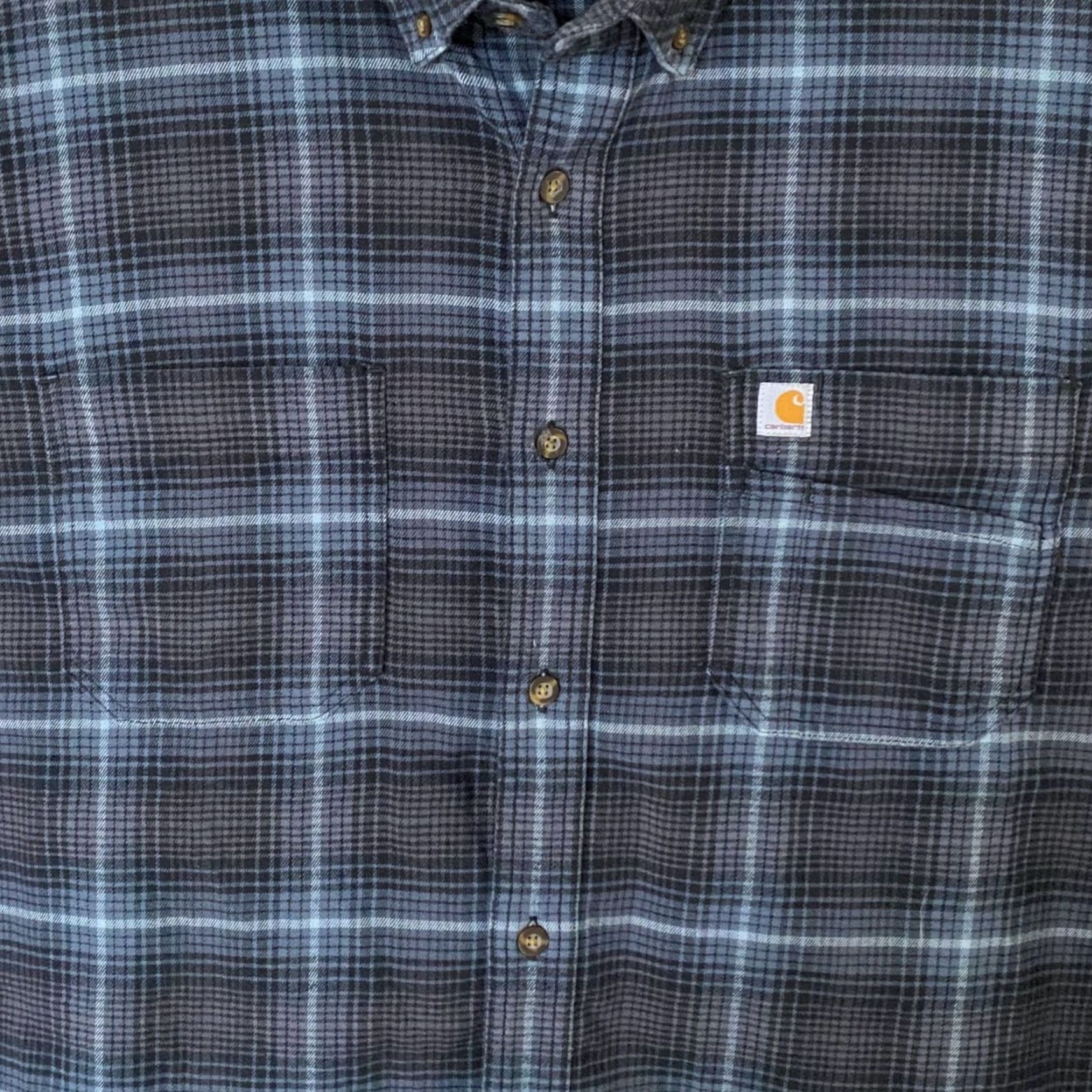 Carhartt VINTAGE Carhartt Hamilton Plaid Shirt Blue 2XL Long Sleeve Button-Down Workwear Mens Size US XXL / EU 58 / 5 - 7 Thumbnail