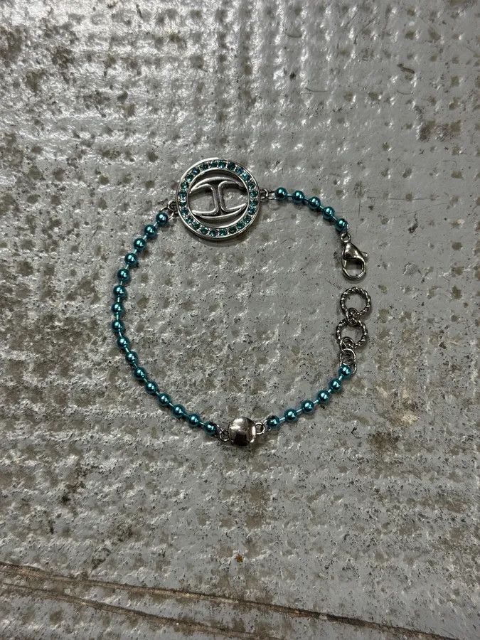 Just Cavalli × Vintage Cavalli Blue Embellished Bullet Bracelet Size ONE SIZE - 2 Thumbnail