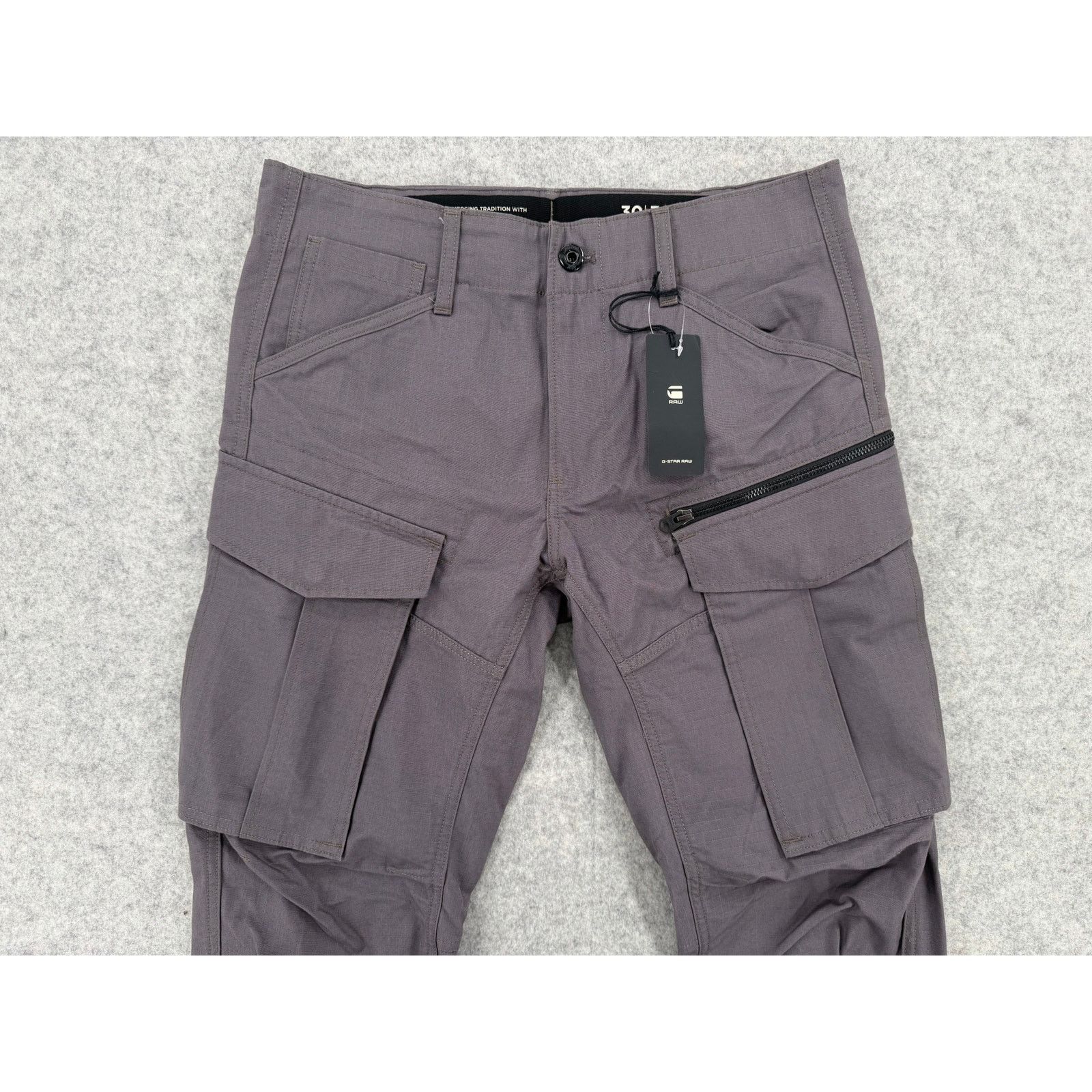 G-Star NWT G-Star RAW Rabbit Rovic Zip 3D Tapered Gray Cargo Pants Size US 30 / EU 46 - 2 Thumbnail