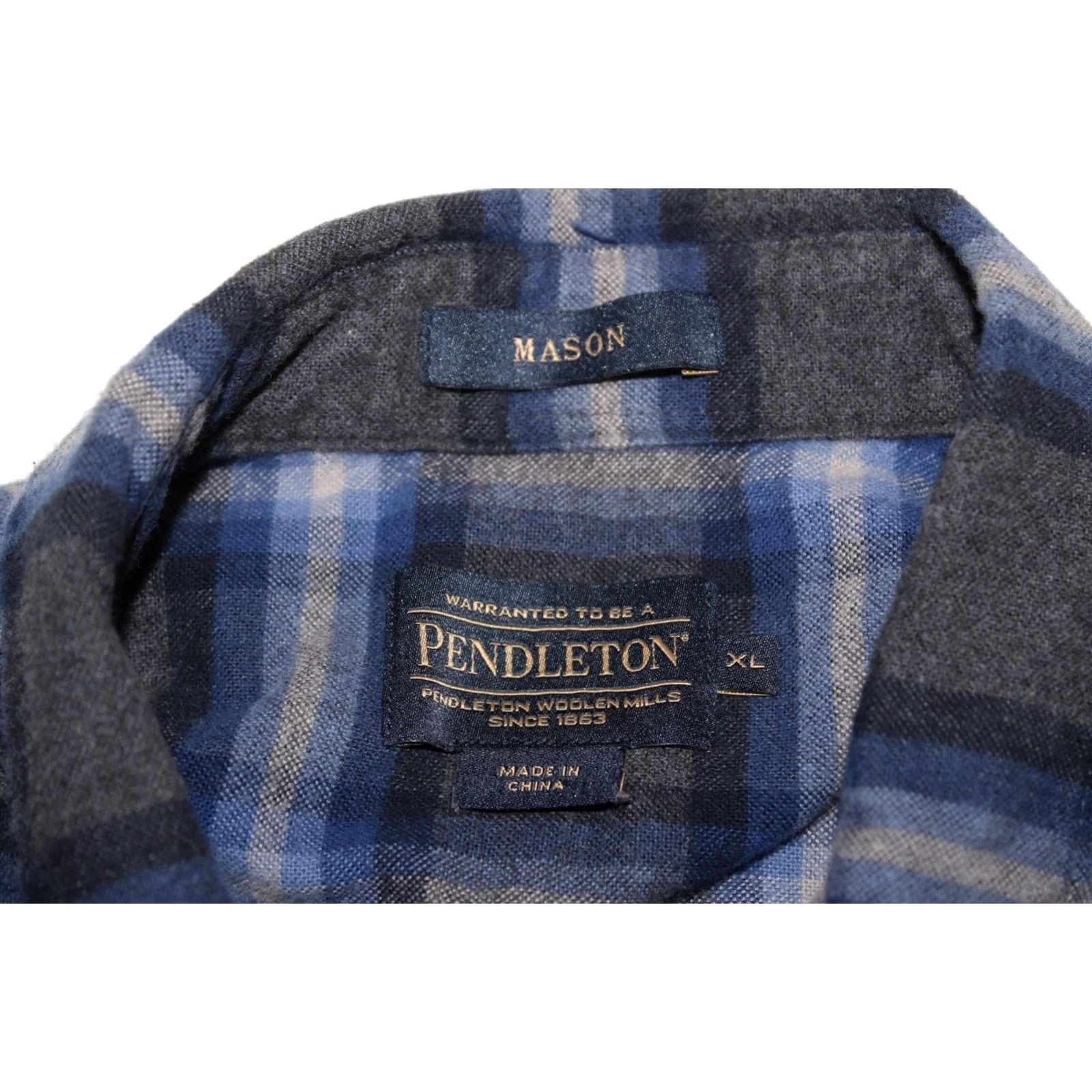 Pendleton Pendleton Mason Long Sleeve Button Down Shirt XL Gray Blue Plaid Cotton Mens Size US XL / EU 56 / 4 - 2 Thumbnail