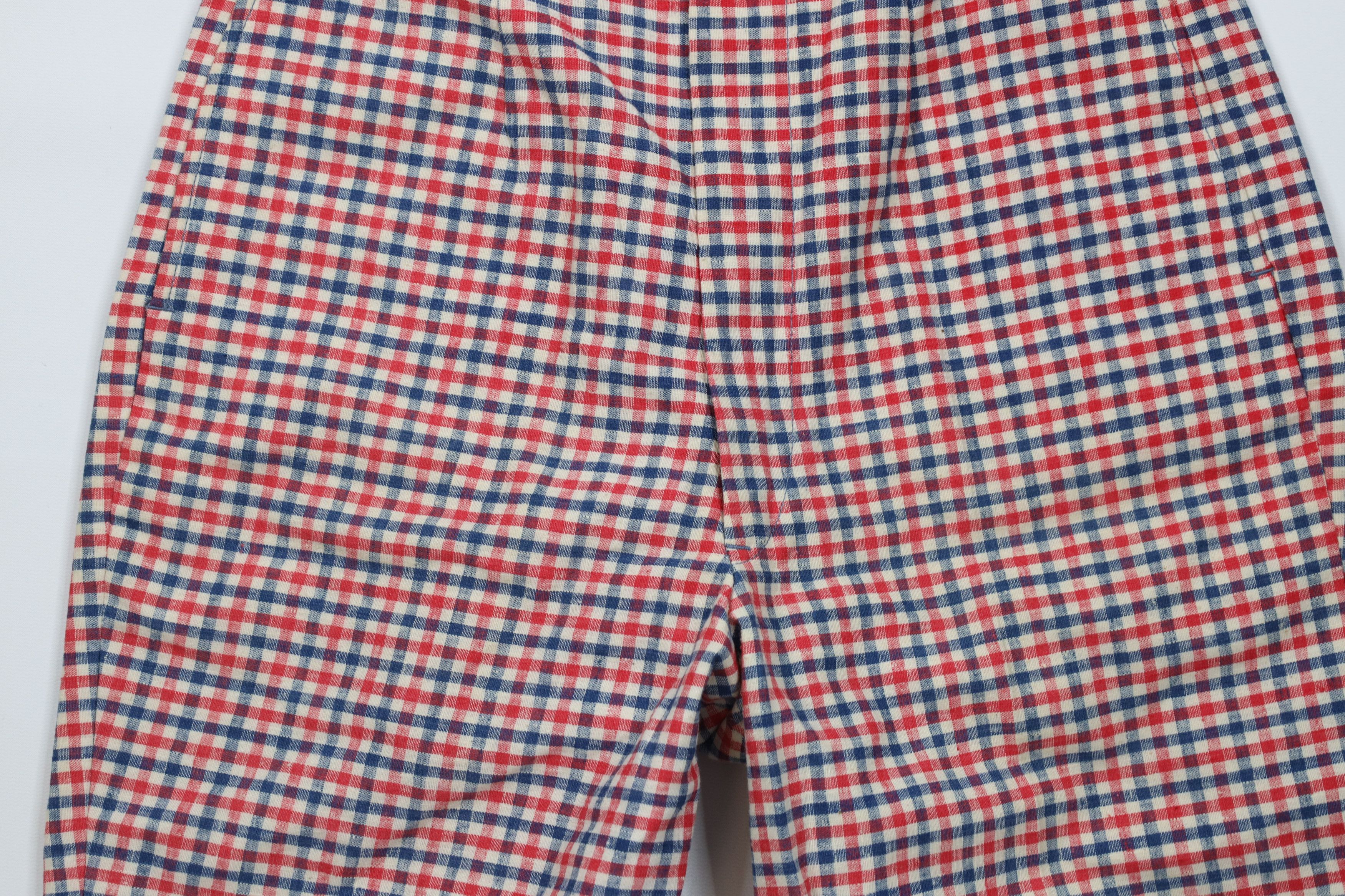 Vintage Vintage 50s 60s Bermuda Chino Shorts Gingham Plaid USA Size 26" / US 2 / IT 38 - 3 Thumbnail