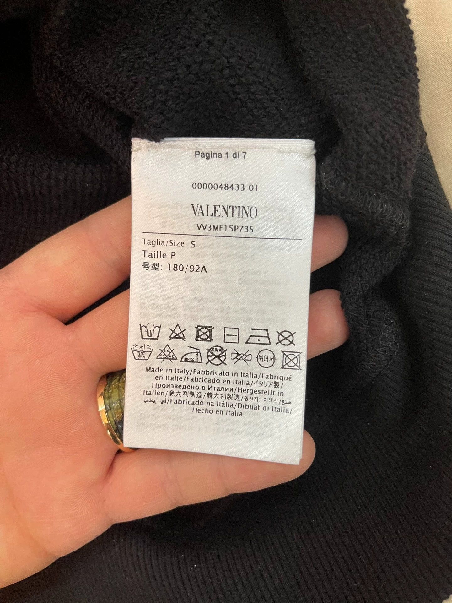 Valentino Valentino Big Logo Black Oversized Sweatshirt S Authentic Size US S / EU 44-46 / 1 - 5 Thumbnail