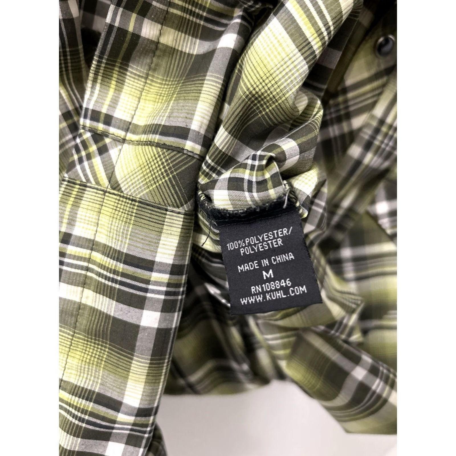 Vintage Kuhl Eluxur Shirt Mens M Green Plaid Button Down Pockets S/S Outdoor Casual Lightweight Moisture Wicking Size US M / EU 48-50 / 2 - 7 Thumbnail