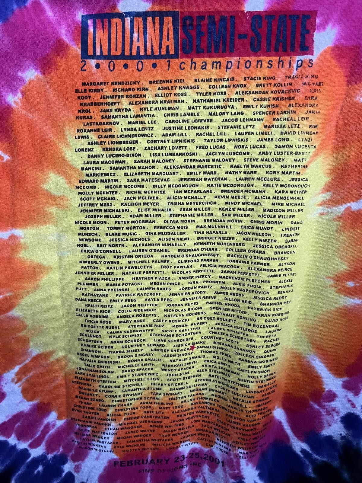 Delta VTG Swimming T-shirt Indiana State 2001 Swim Championships M Size US M / EU 48-50 / 2 - 5 Thumbnail