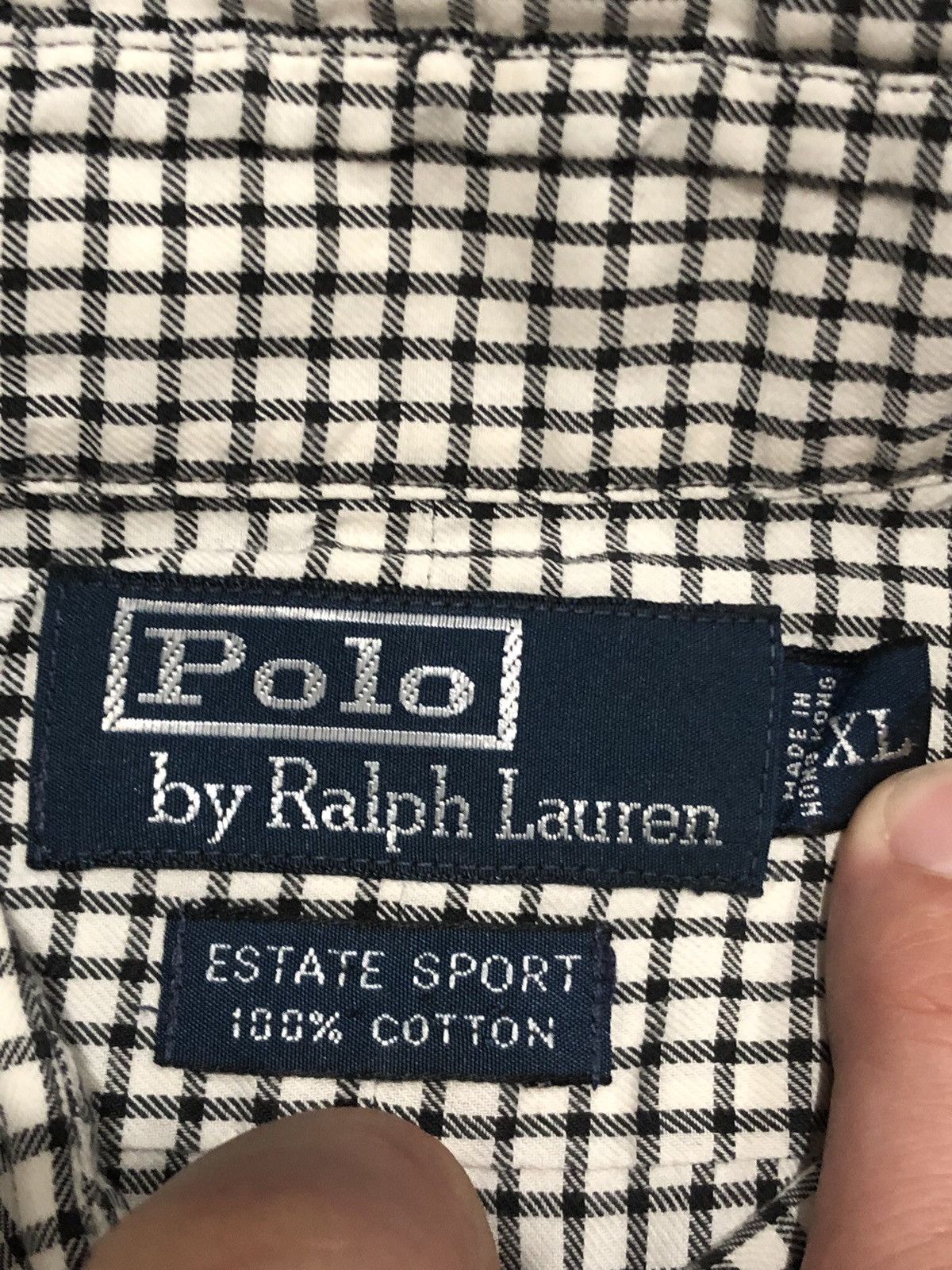 Polo Ralph Lauren × Vintage Vtg 90s Polo Ralph Lauren Estate Sport Checker Button Up Size US XL / EU 56 / 4 - 4 Thumbnail