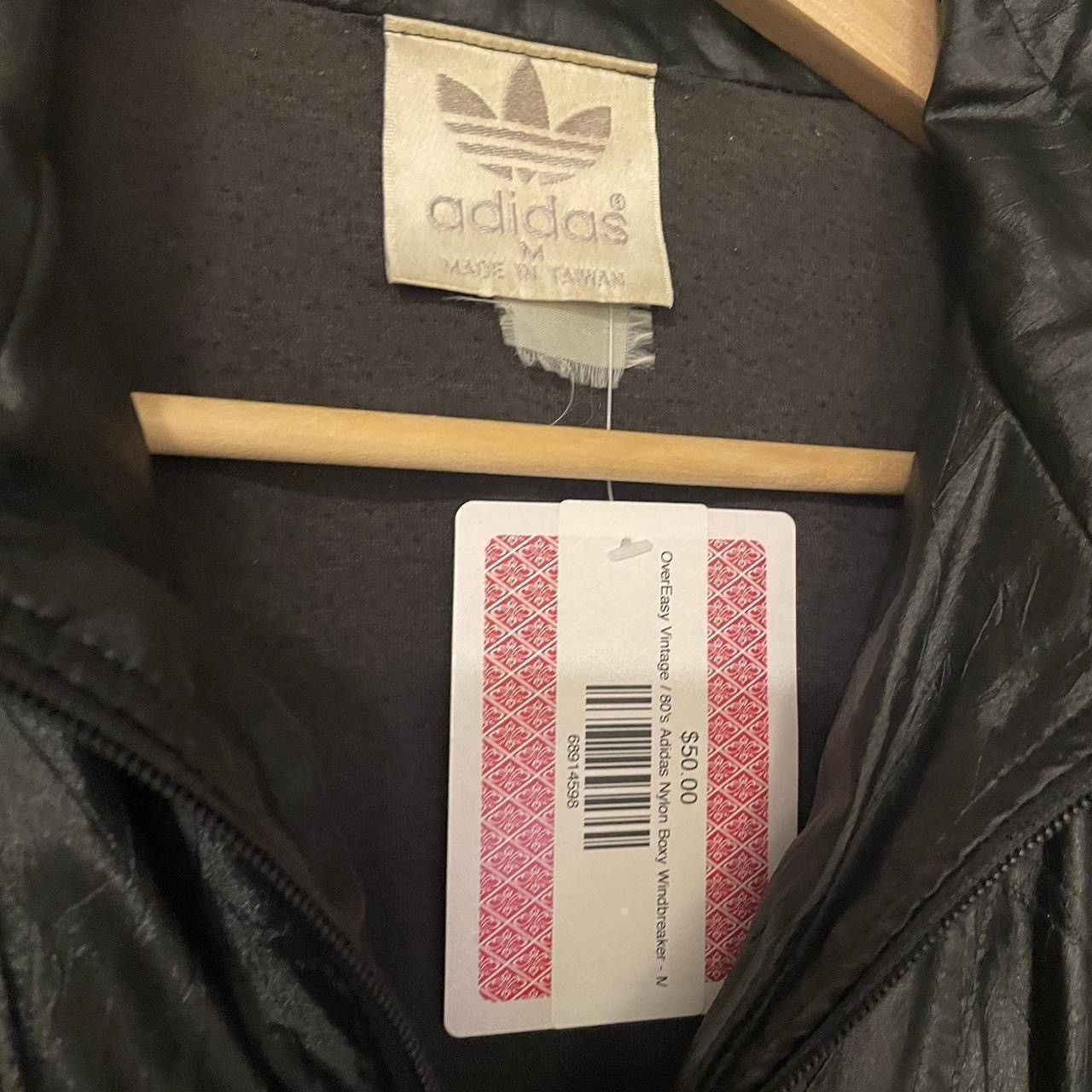 Adidas × Vintage Vintage 80’s Adidas waxed-nylon Cropped Windbreaker Size US M / EU 48-50 / 2 - 4 Thumbnail