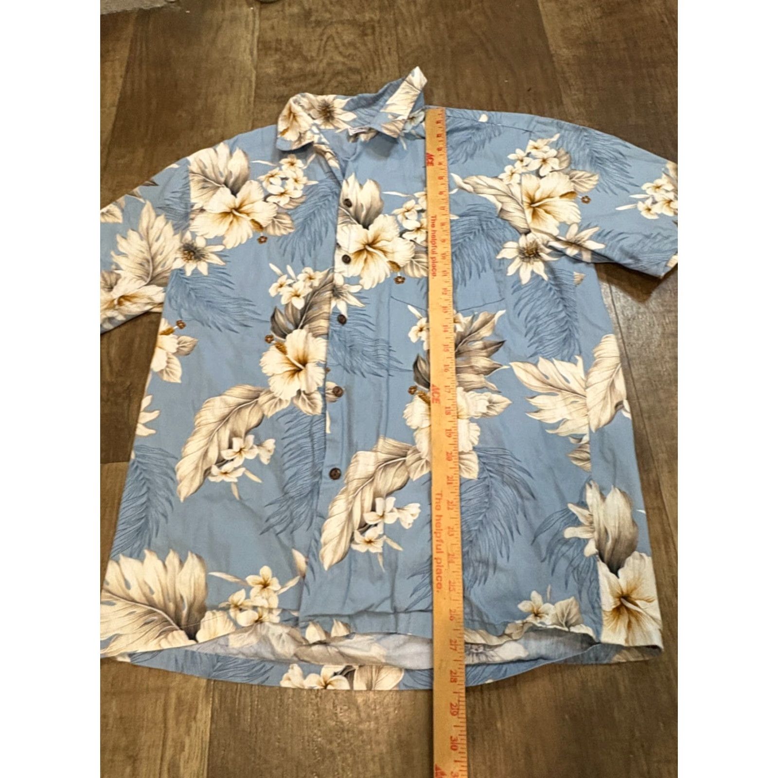 Vintage VINTAGE Pacific Legend Hawaiian Shirt Mens Large 44" Chest Blue Floral Button-Up Short Sleeve Hawaiian Theme Mens Size US L / EU 52-54 / 3 - 4 Thumbnail