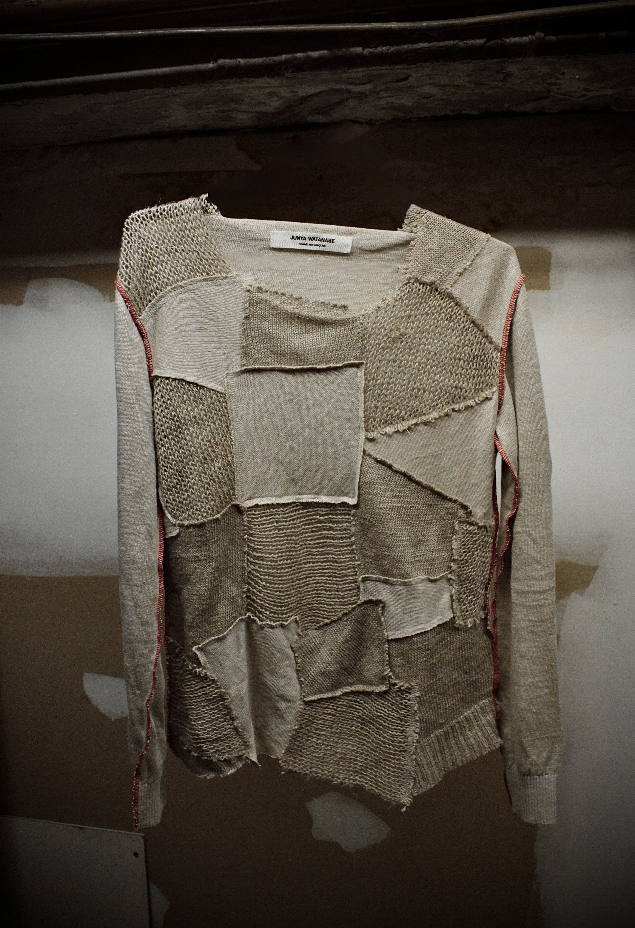 Junya Watanabe Junya Watanabe 03 Beige Patchwork Linen Knitted Long-sleeve Size US S / EU 44-46 / 1 - 1 Thumbnail