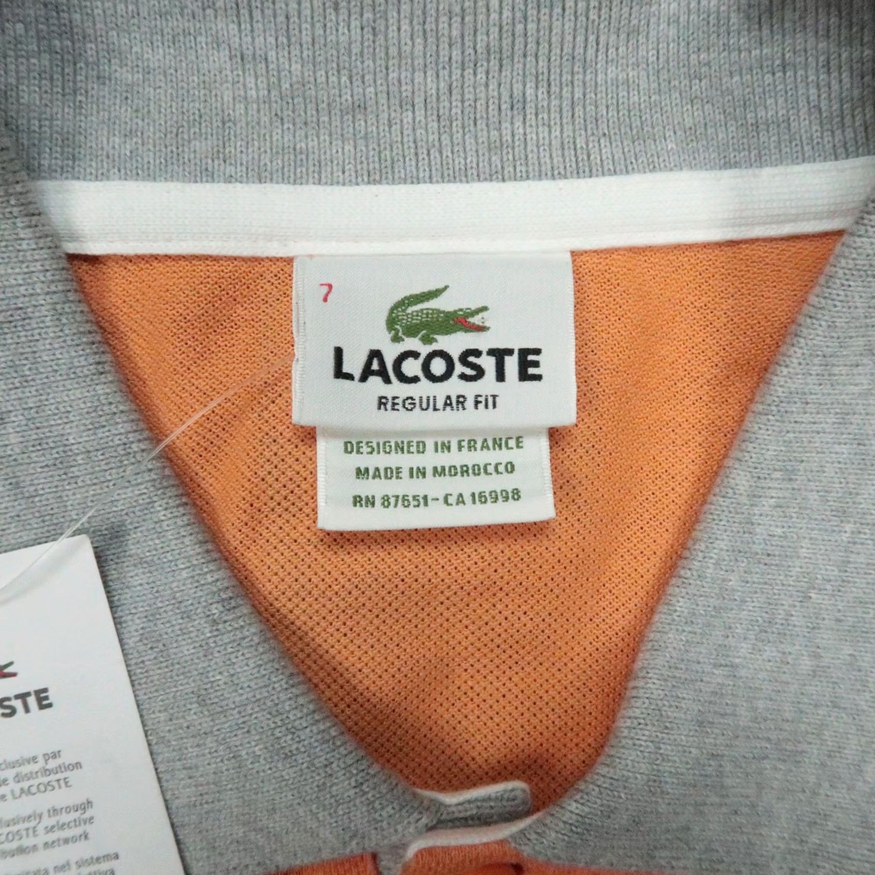 Lacoste Lacoste Polo Shirt Mens XL Orange Short Sleeve Piqué Club Collar Golf Casual Business Travel Size US XL / EU 56 / 4 - 3 Thumbnail