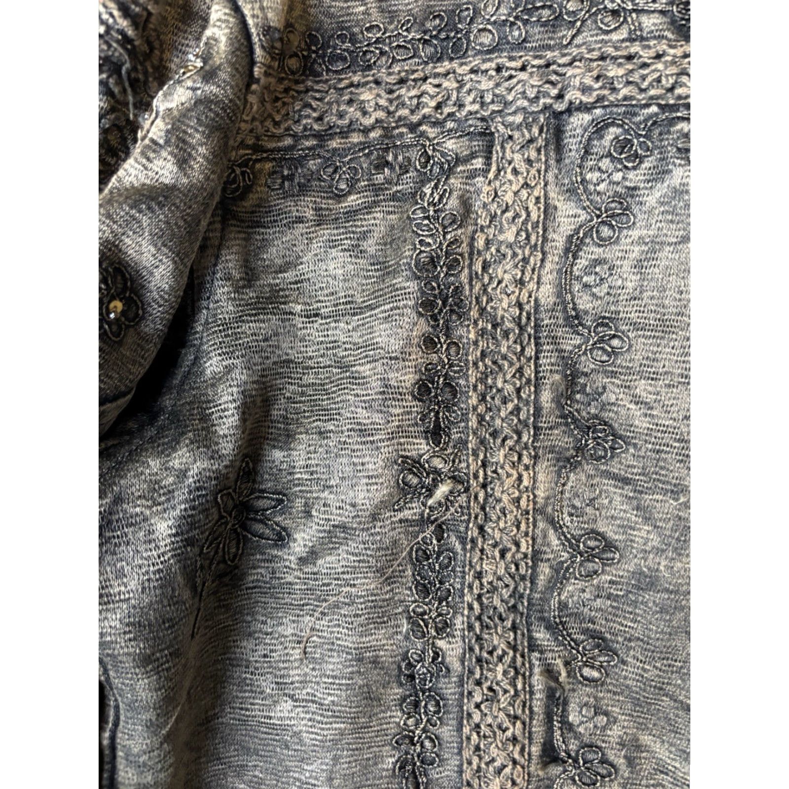 Vintage VINTAGE Flashback Embroidered Beaded Jacket Women’s Large Bohemian Jacket Size L / US 10 / IT 46 - 7 Thumbnail