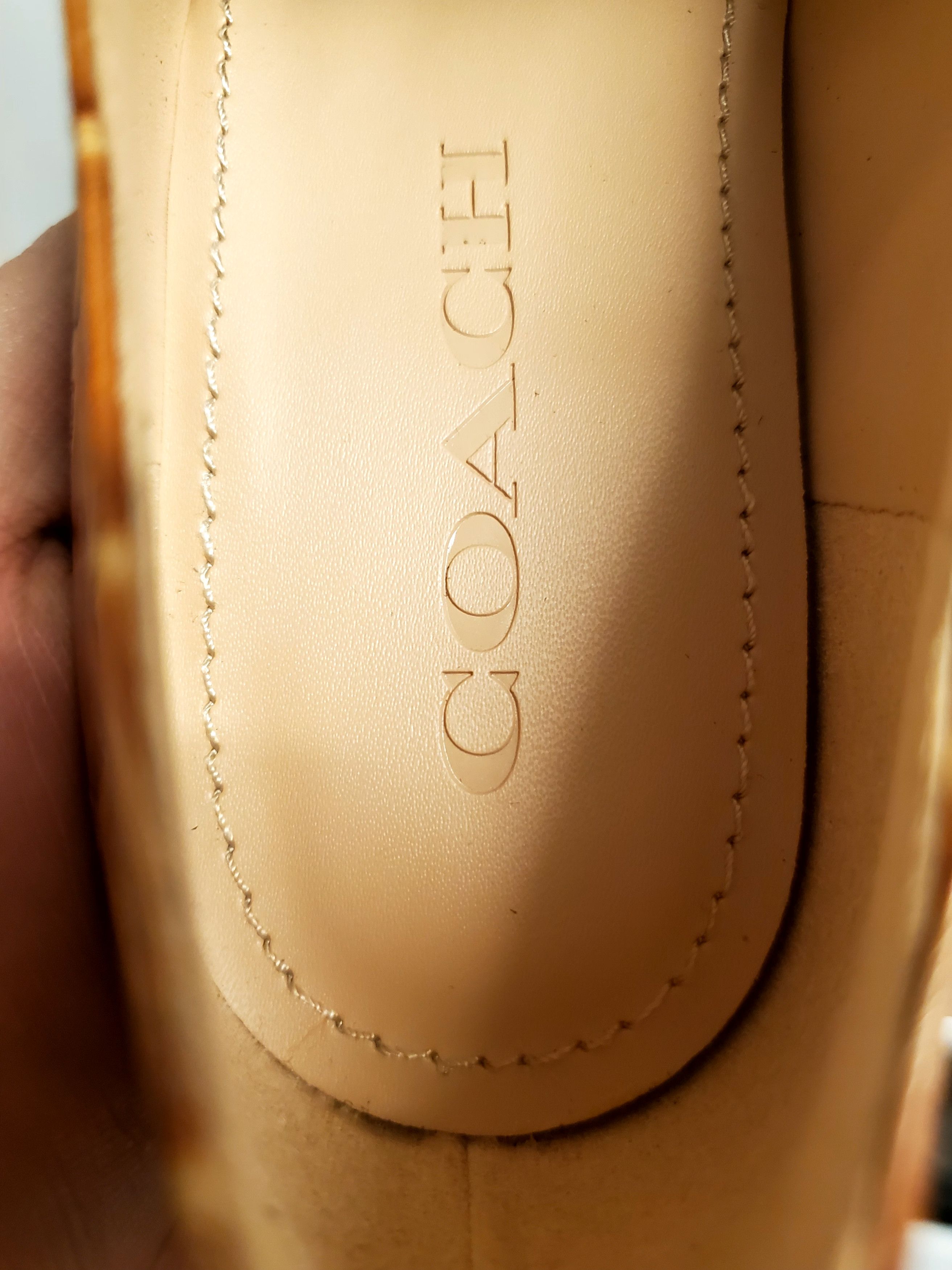 Coach COACH- Women's Harper Croc-Embossed Bead Embellished Loafers Size US 5 / IT 35 - 3 Thumbnail