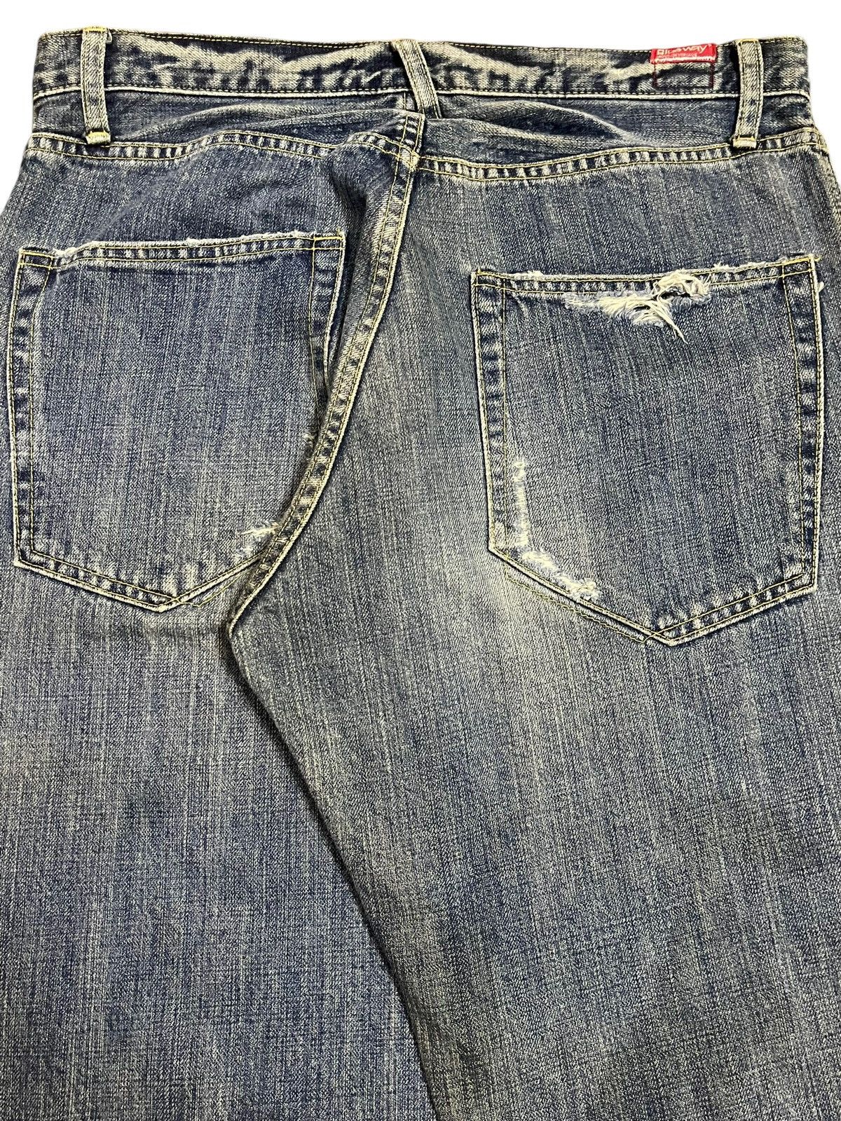 Blue Blue Japan Vintage Japanese Blue Way Bleached Distressed Baggy Jeans Size US 32 / EU 48 - 6 Thumbnail