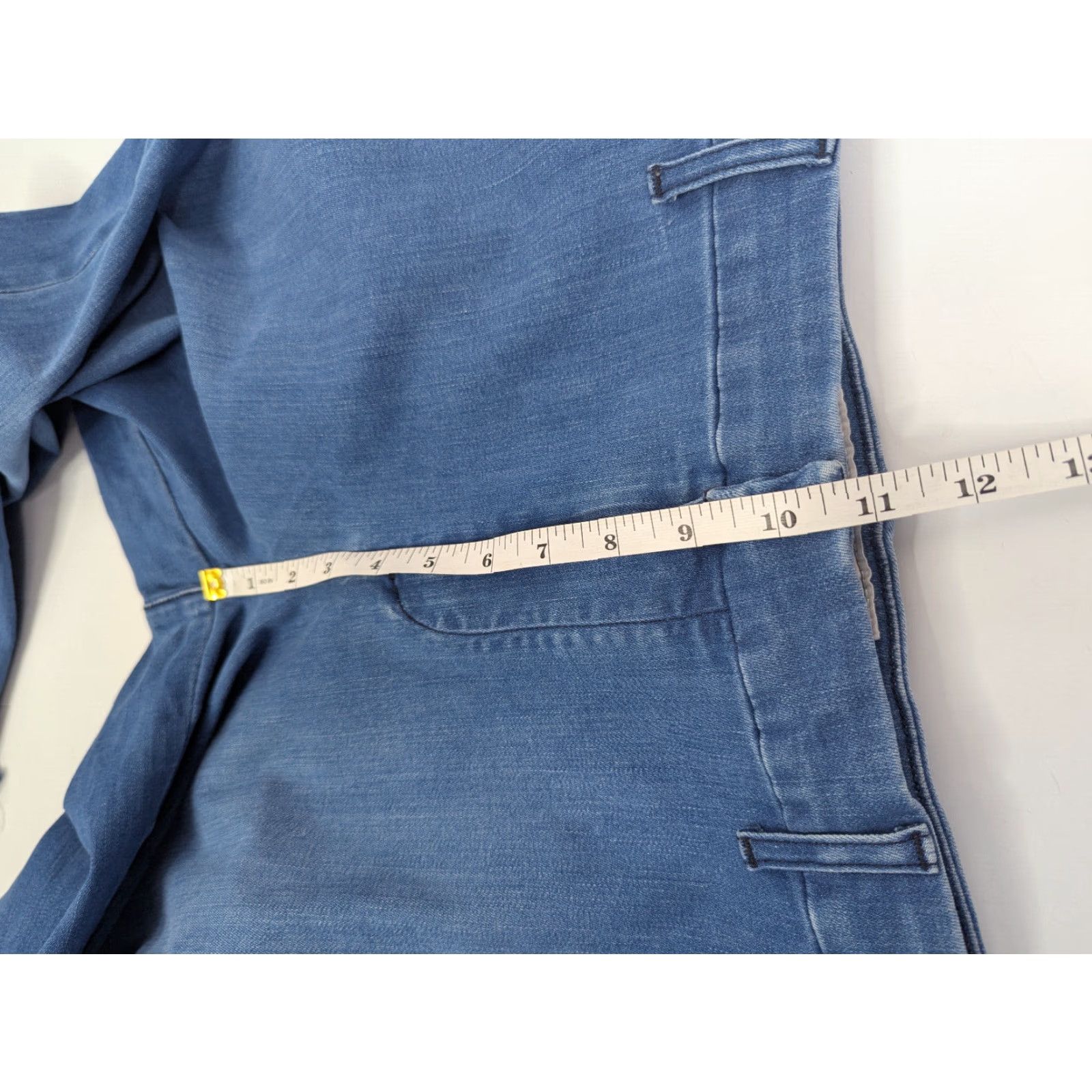 Frank & Eileen Frank & Eileen Kinsale 1977 Wash Denim Raw Hem Pants Size 12 Women Blue Straight Size 34" / US 12 / IT 48 - 7 Thumbnail