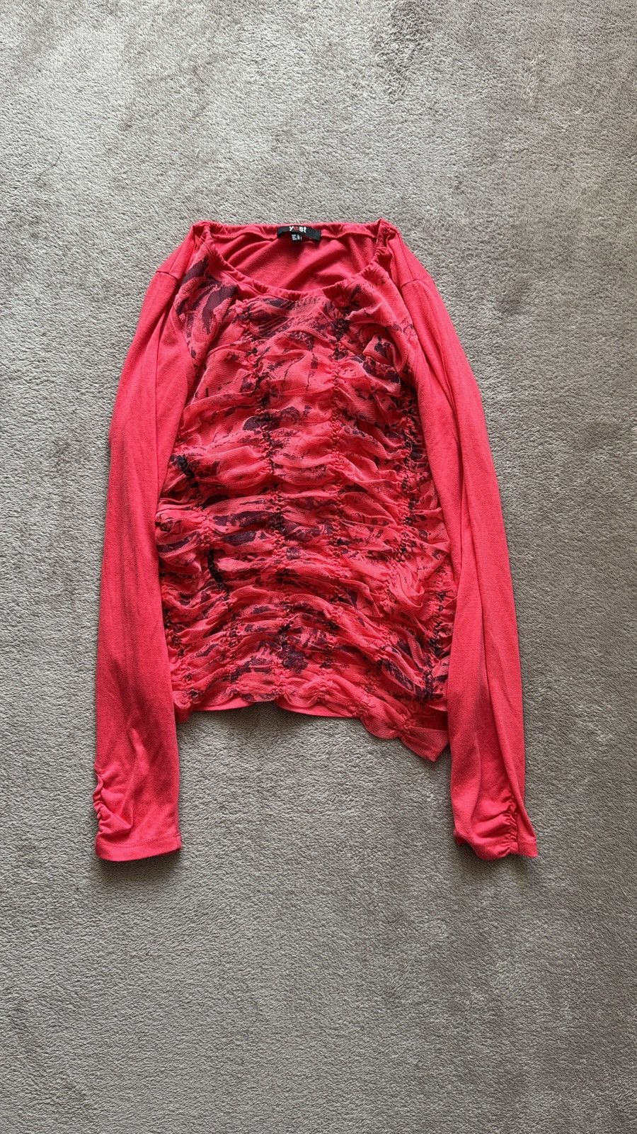Beauty Beast × Hysteric Glamour × Japanese Brand Y2K Ruched Long Sleeve Top Hysteric Glamour Watanabe Vibe Size L / US 10 / IT 46 - 1 Thumbnail