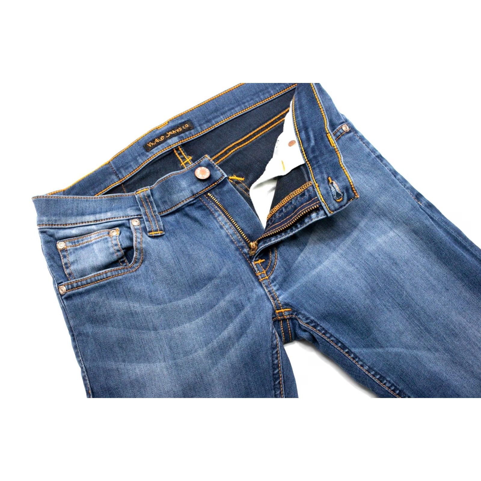 Vintage NUDIE Tight Long John Starlight Blue Jeans Slim W28/L32 Men Size US 28 / EU 44 - 4 Thumbnail