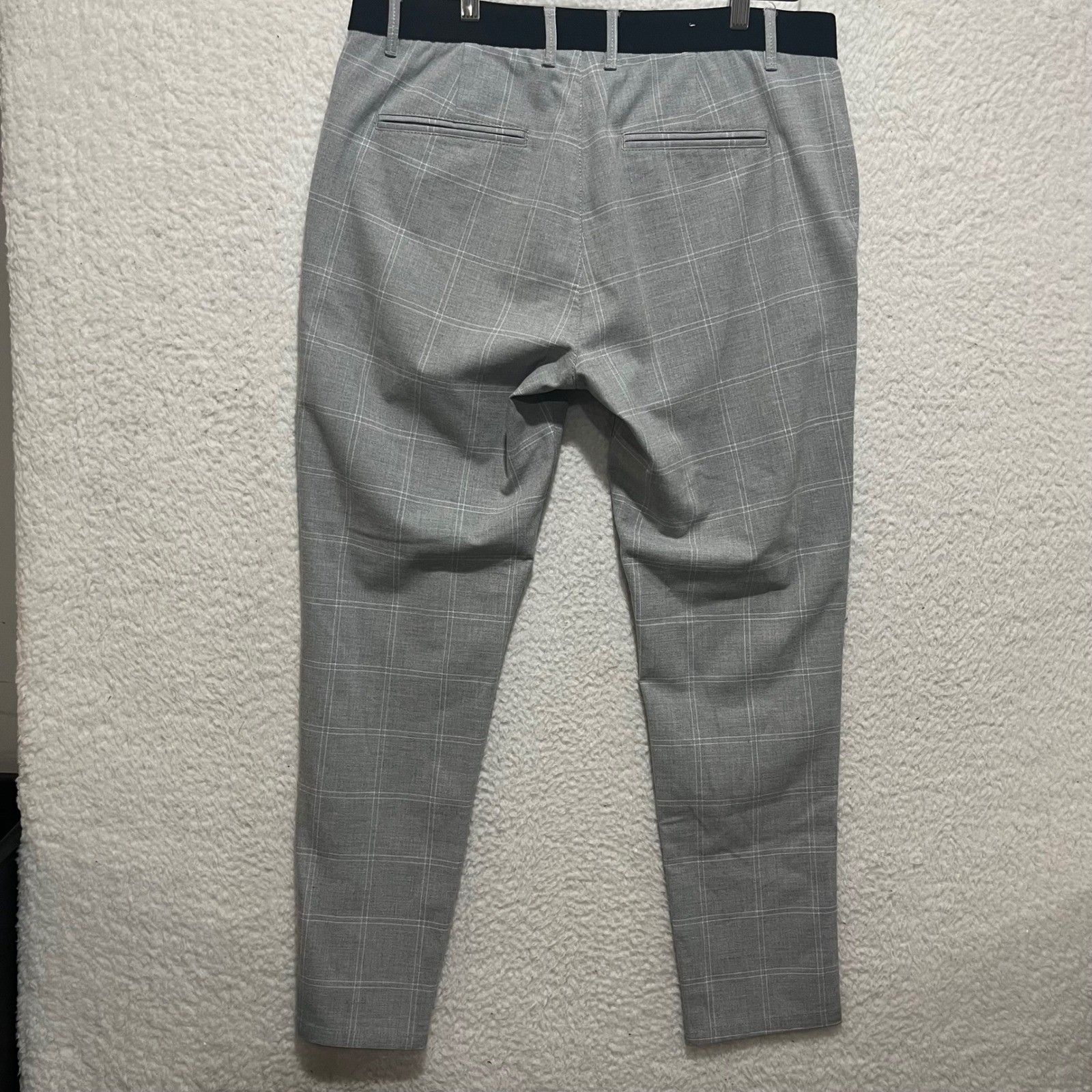 Zara ZARA Mens Plaid Dress Pants Size S Gray Slim Fit Flat Front Size US 28 / EU 44 - 5 Thumbnail
