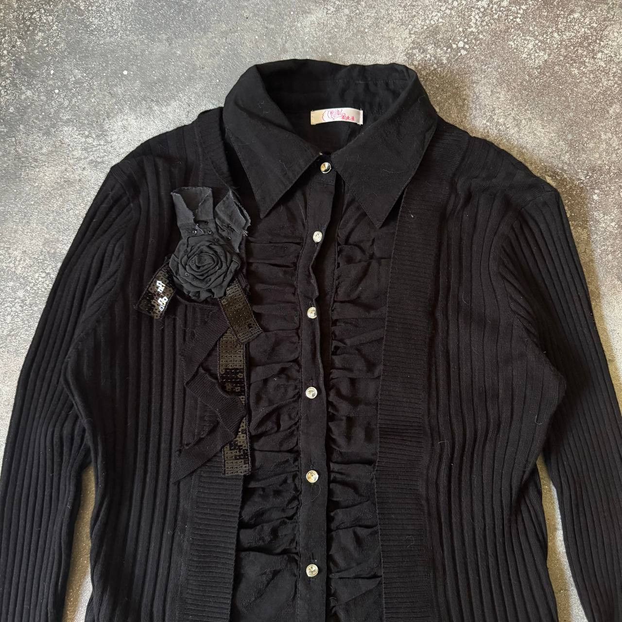 Hysteric Glamour × Japanese Brand × Vintage Opium Y2K Vintage Amazing Goth Long Sleeve Blouse Size M / US 6-8 / IT 42-44 - 2 Thumbnail