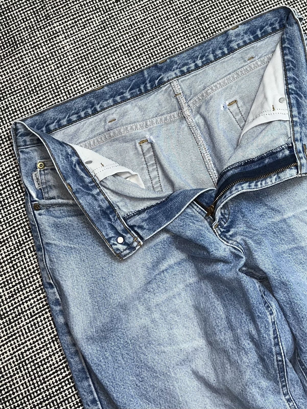 Carhartt × Vintage light blue 90s vintage carhartt baggy jeans skate workwear Size US 36 / EU 52 - 3 Thumbnail