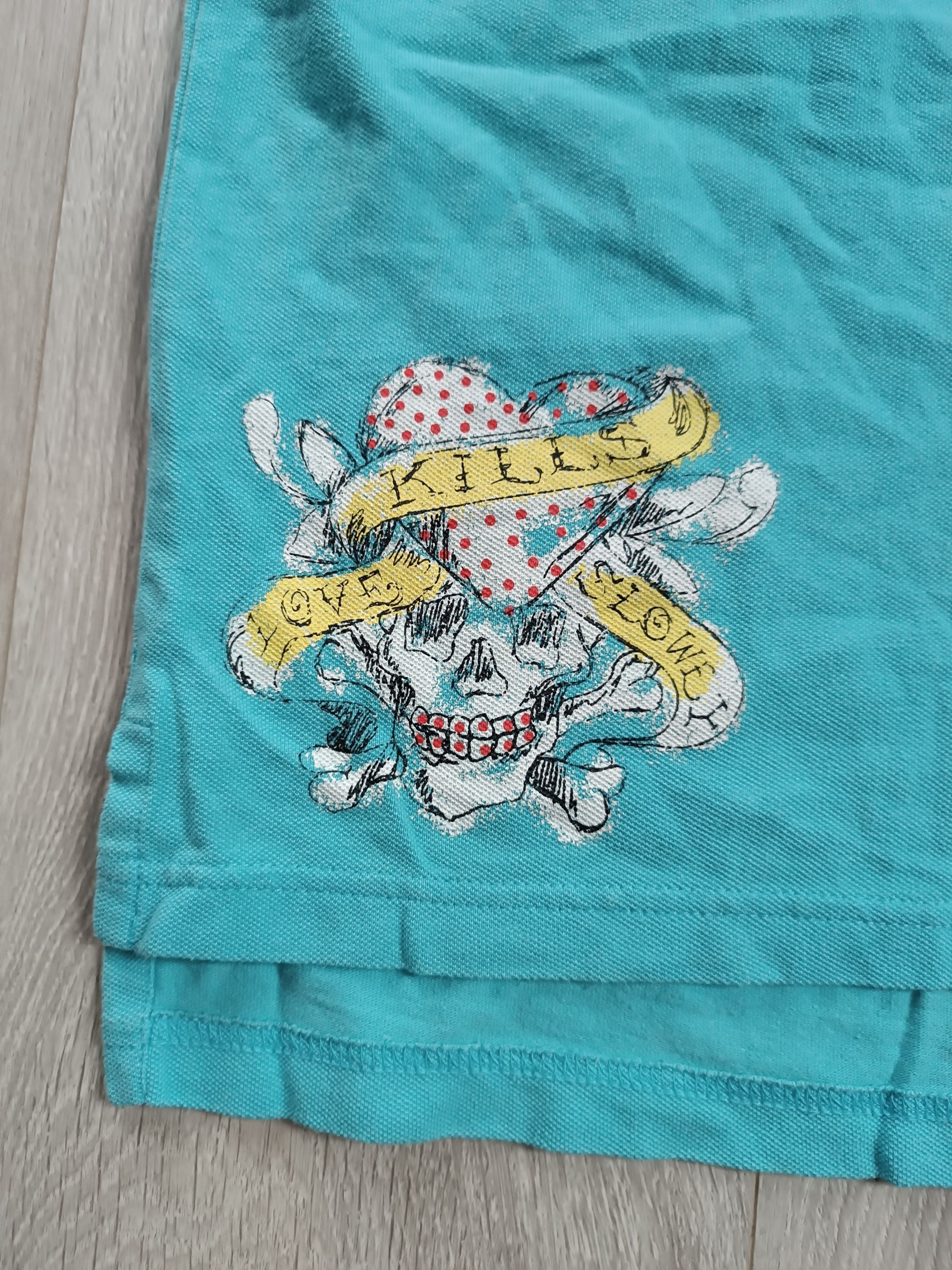 Ed Hardy Vitnage y2k style ed hardy polo tee blue Size US L / EU 52-54 / 3 - 6 Thumbnail