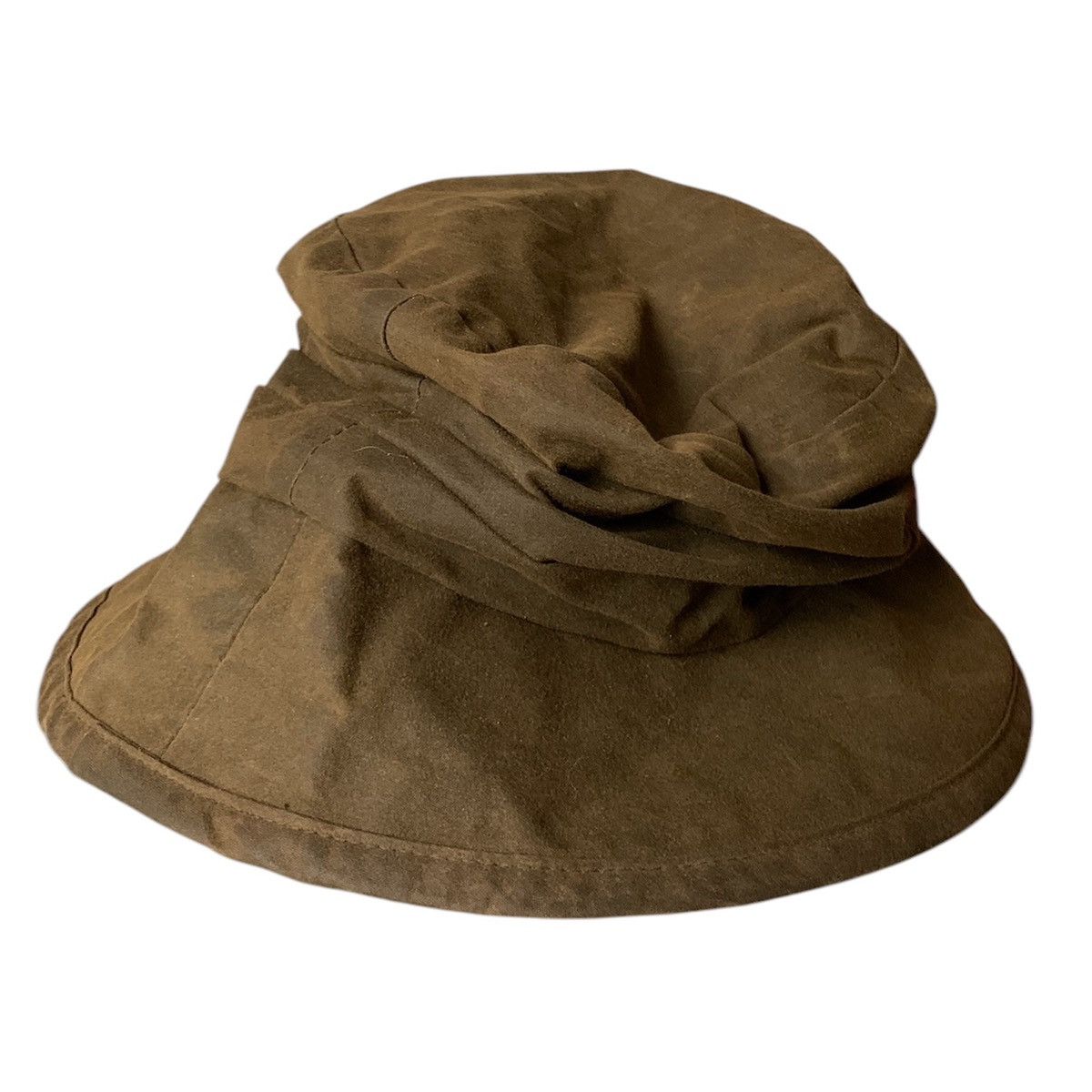 Barbour × Vintage 🧿sylkoil draped panama hat in waxed green Size ONE SIZE - 5 Thumbnail