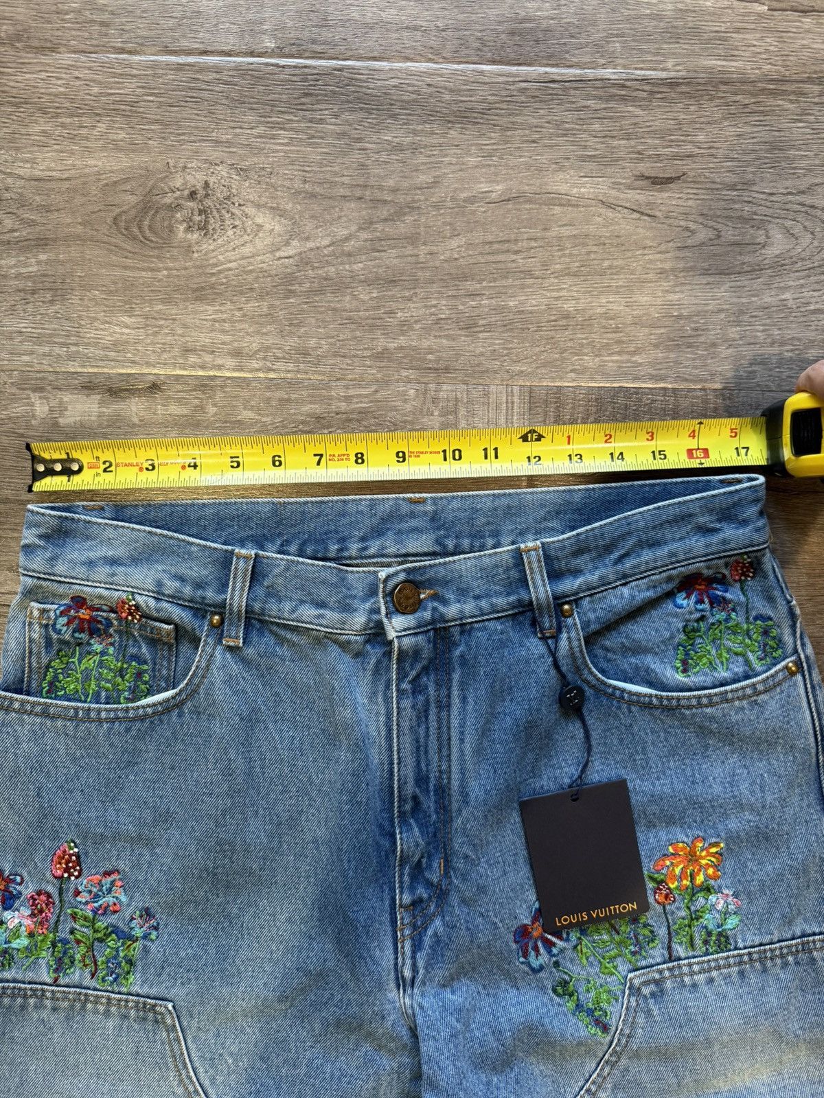 Louis Vuitton Louis Vuitton Floral Carpenter Denim Pants Size US 34 / EU 50 - 6 Thumbnail