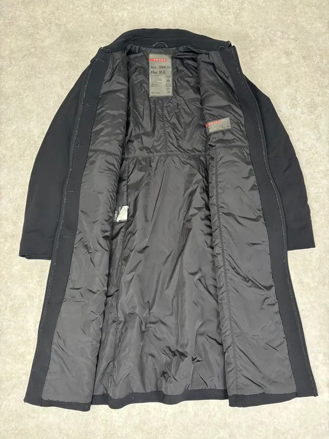 Prada 2000s Prada Black Nylon Long Premium Jacket Size US M / EU 48-50 / 2 - 7 Thumbnail
