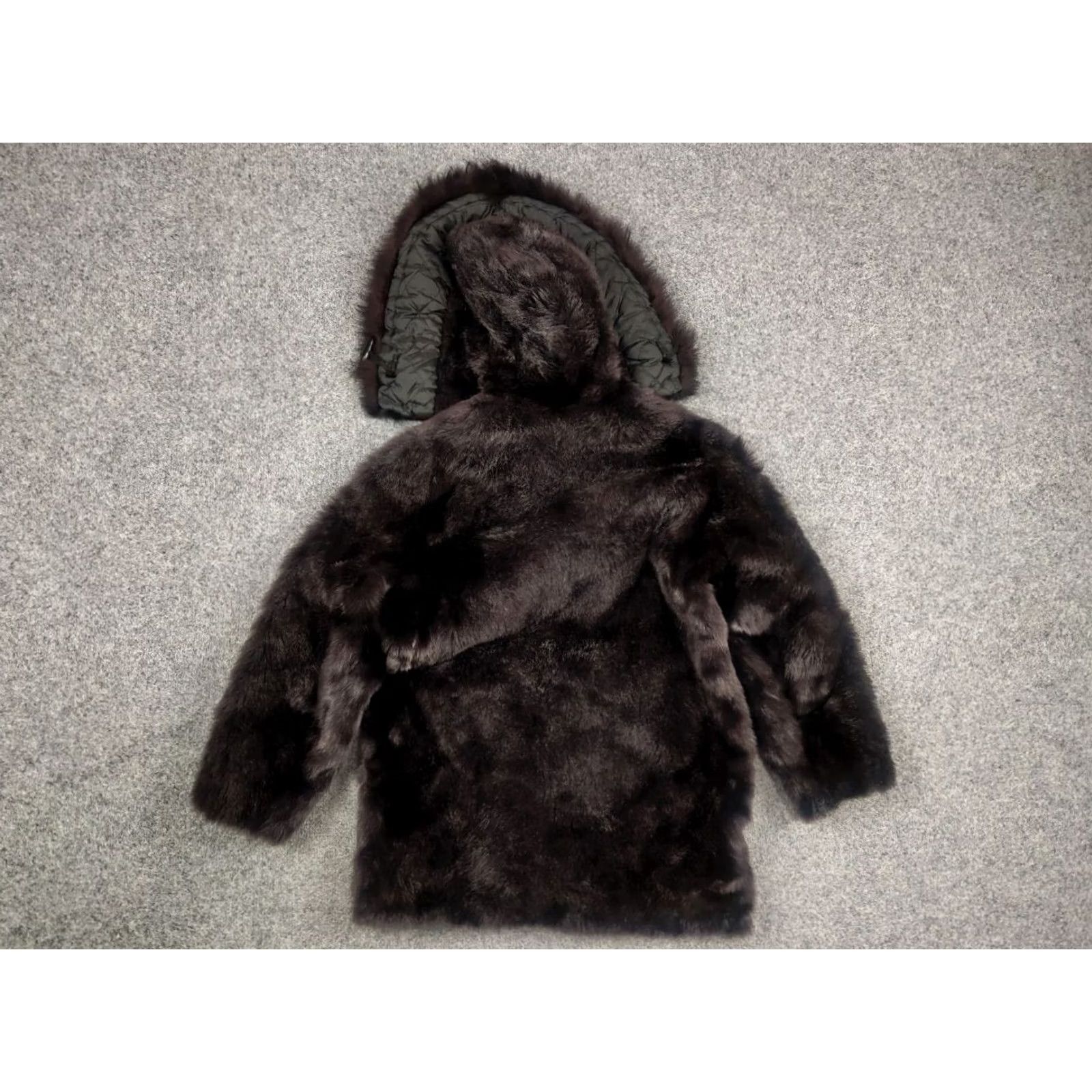 Vintage Vintage David Green Alaska Fur Coat Zip Jacket - Black 80s Designer Wool? Size S / US 4 / IT 40 - 7 Thumbnail