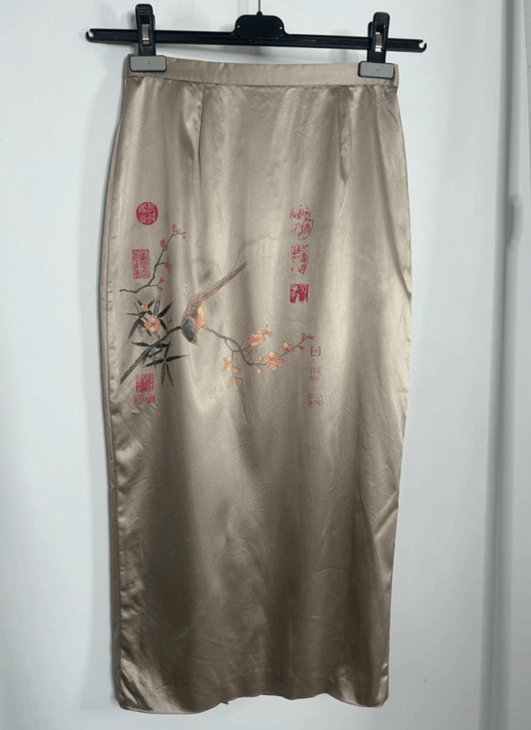Dolce & Gabbana × Vintage Dolce Gabbana Skirt Midi Mini Azia Print Vintage Size 27" / US 4 / IT 40 - 1 Thumbnail