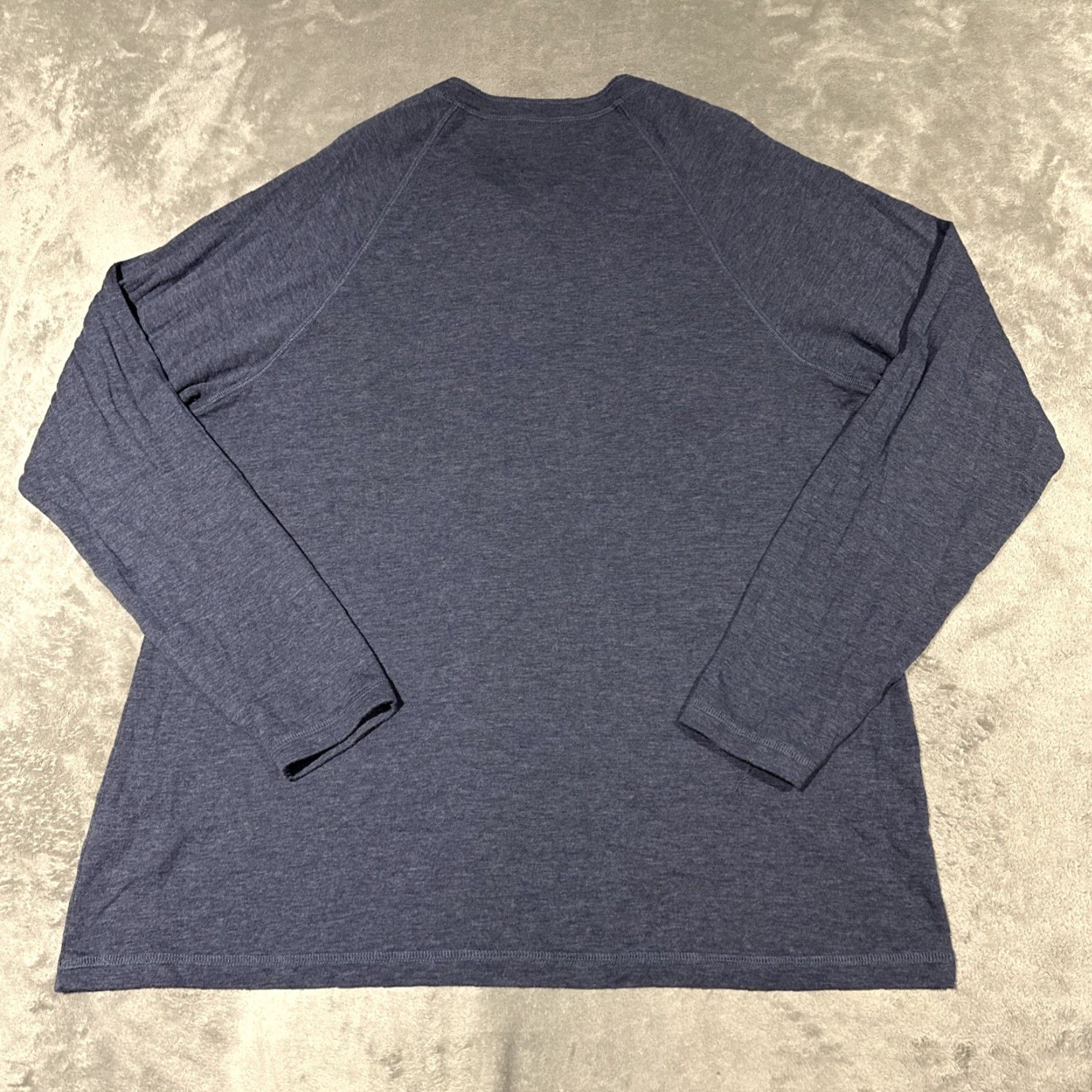 Faherty Faherty Shirt Mens XL Blue Heathered Cloud Cotton Henley Long Sleeve Pima Modal Size US XL / EU 56 / 4 - 6 Thumbnail