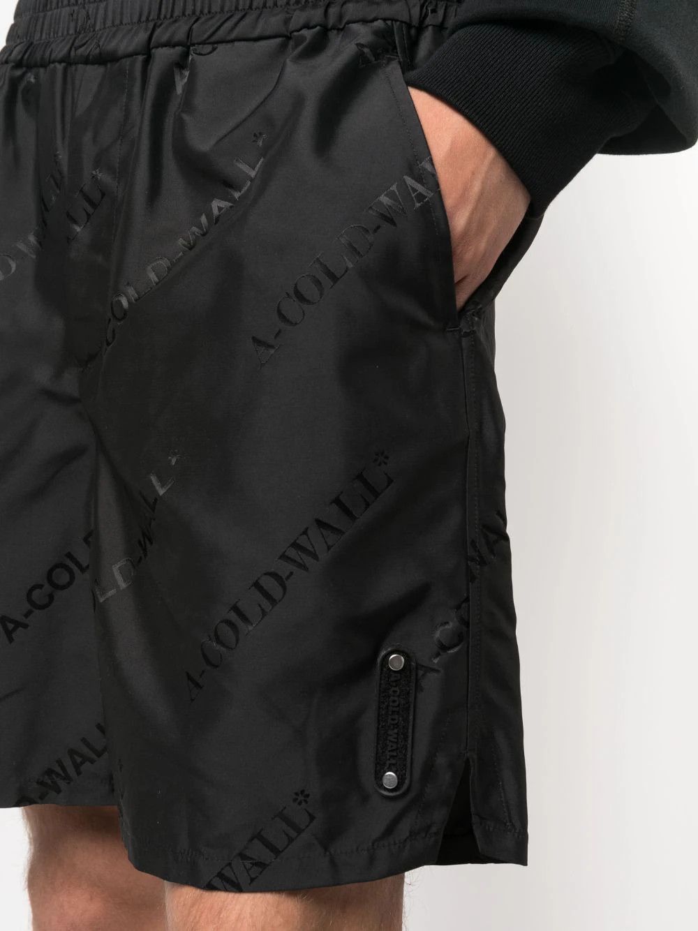 A-COLD-WALL* Black Monogram ACW Logo Nylon Shorts Size US 30 / EU 46 - 1 Thumbnail
