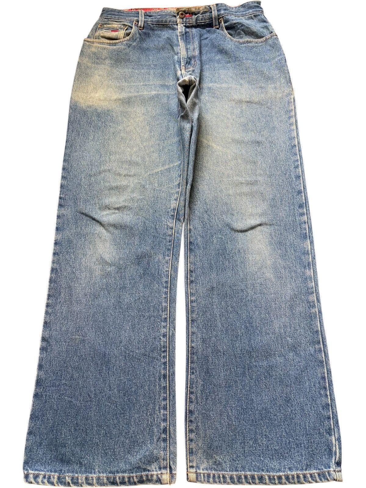 Tommy Jeans Vintage Tommy Paisley Bandana Pocket Baggy Jeans Size US 33 - 2 Thumbnail
