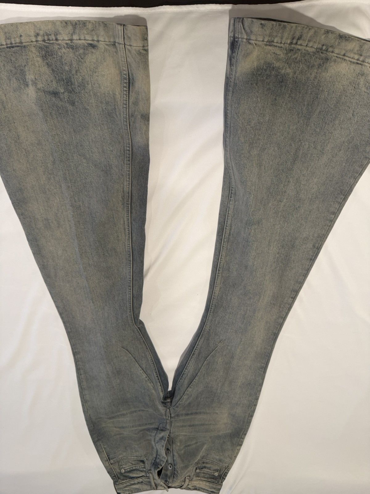 Rick Owens Rick Owens Bolans Faded Wide-Leg Jeans. 28 Size US 28 / EU 44 - 2 Thumbnail