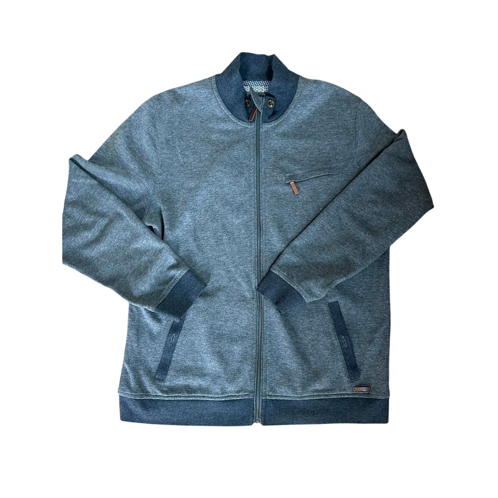 Ted Baker Ted Baker London Zipbev funnel neck full zip sweater mens XL Size US XL / EU 56 / 4 - 1 Thumbnail