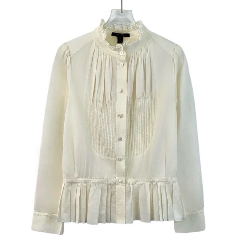 Louis Vuitton Louis Vuitton Off-white cotton lace long-sleeve single-bre Size XXS / US 00 / IT 34 - 1 Thumbnail