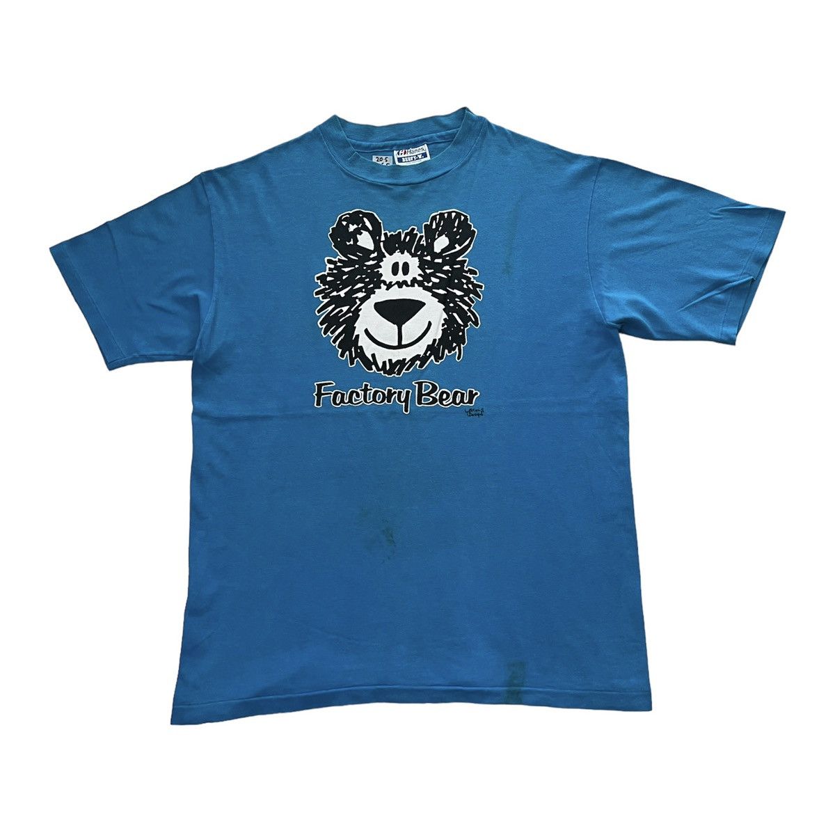 Vintage Vintage 80s Factory Bear Tee Skateboard Motorcross Bmx Tee Size US L / EU 52-54 / 3 - 1 Thumbnail