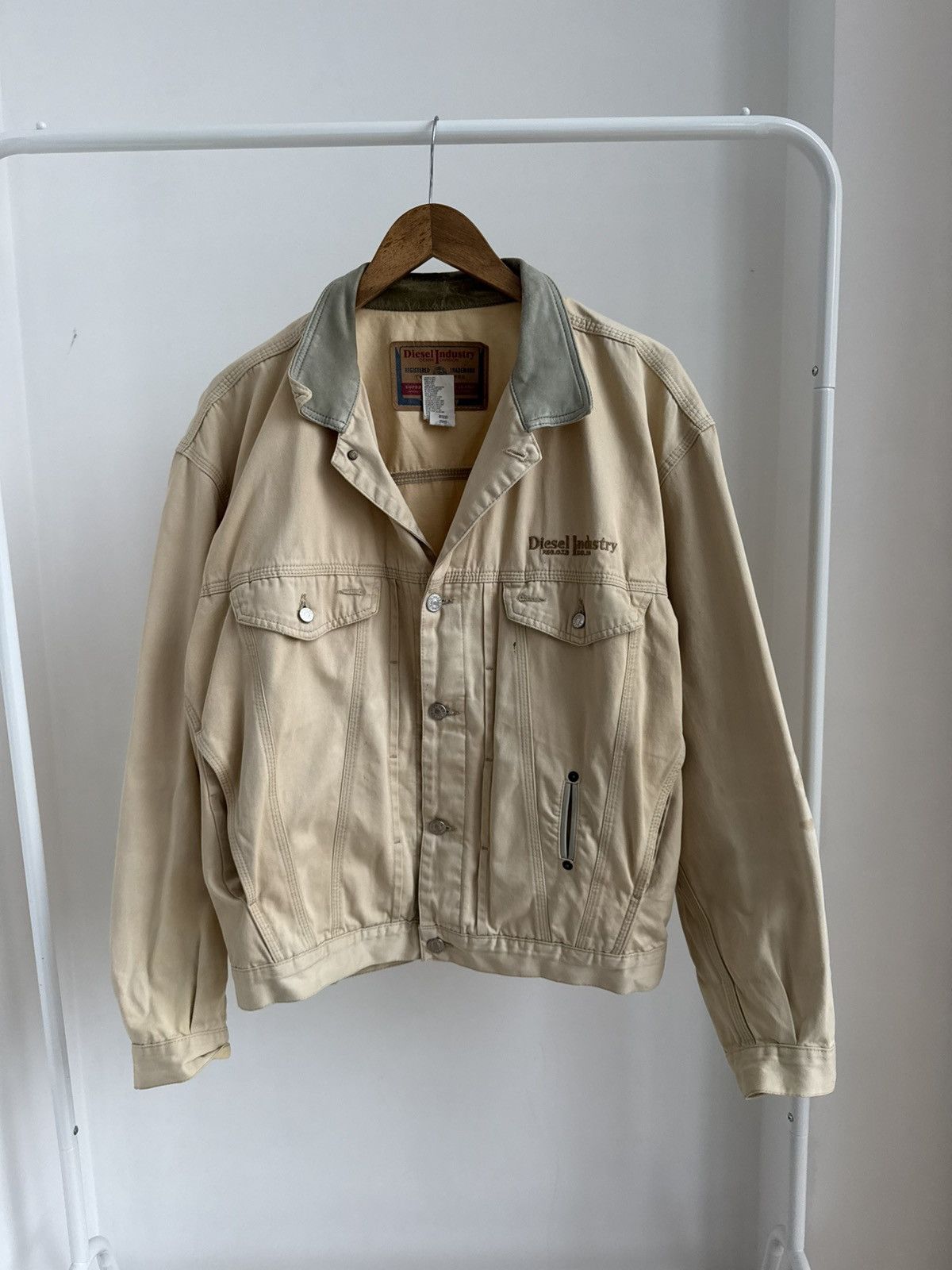 Diesel Vintage Diesel 90s Workwear Beige Utility Canvas Button-Up Size US L / EU 52-54 / 3 - 1 Thumbnail