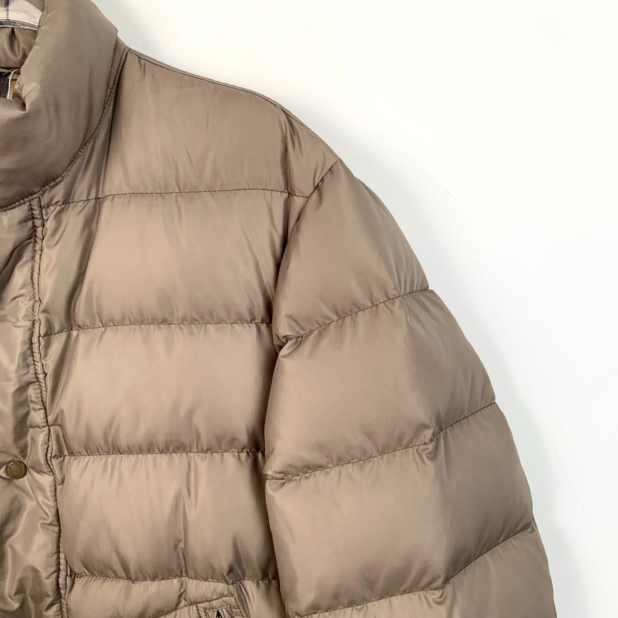 Burberry Burberry Brit Puffer Jacket XL Taupe Down Filled Quilted Coa Size US M / EU 48-50 / 2 - 3 Thumbnail