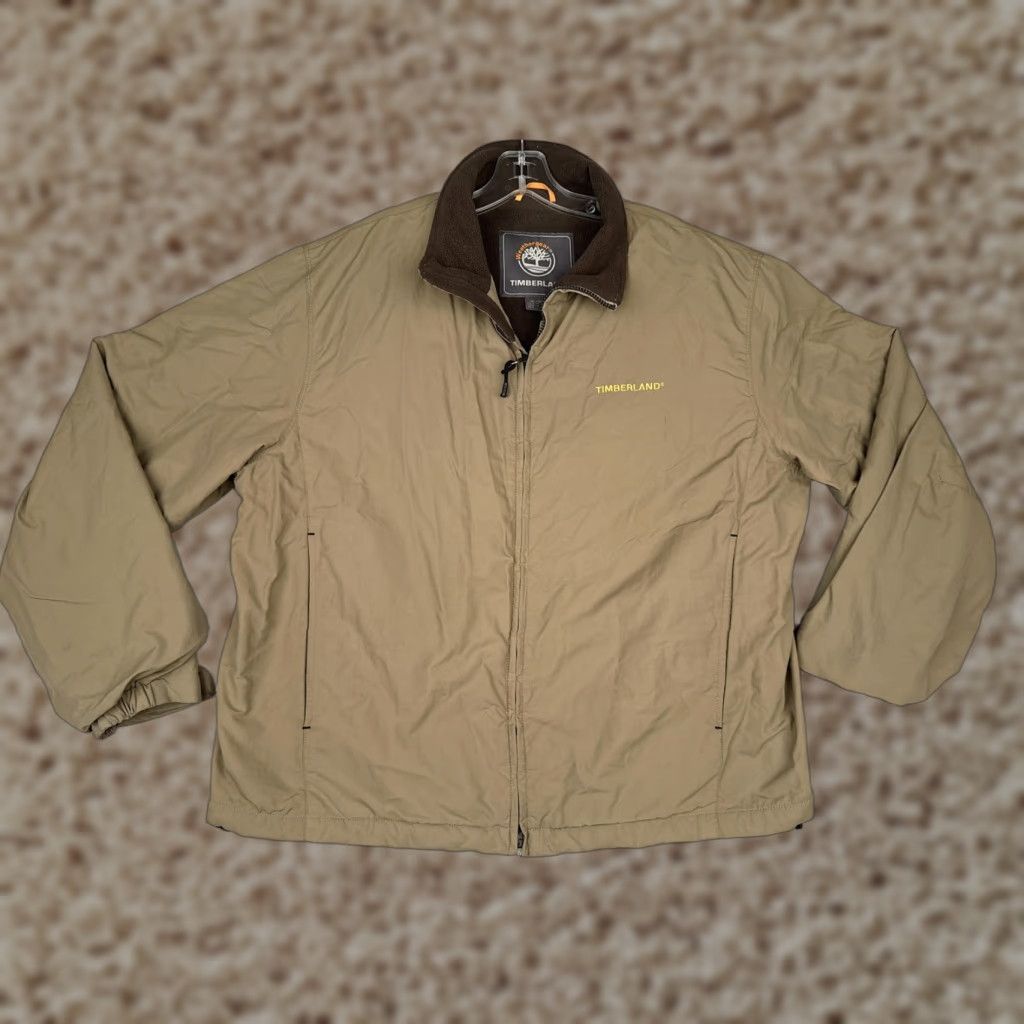Timberland Timberland Weathergear Jacket Men XL Tan Brown Fleece Lined Full Zip Nylon Chore Size US XL / EU 56 / 4 - 1 Thumbnail