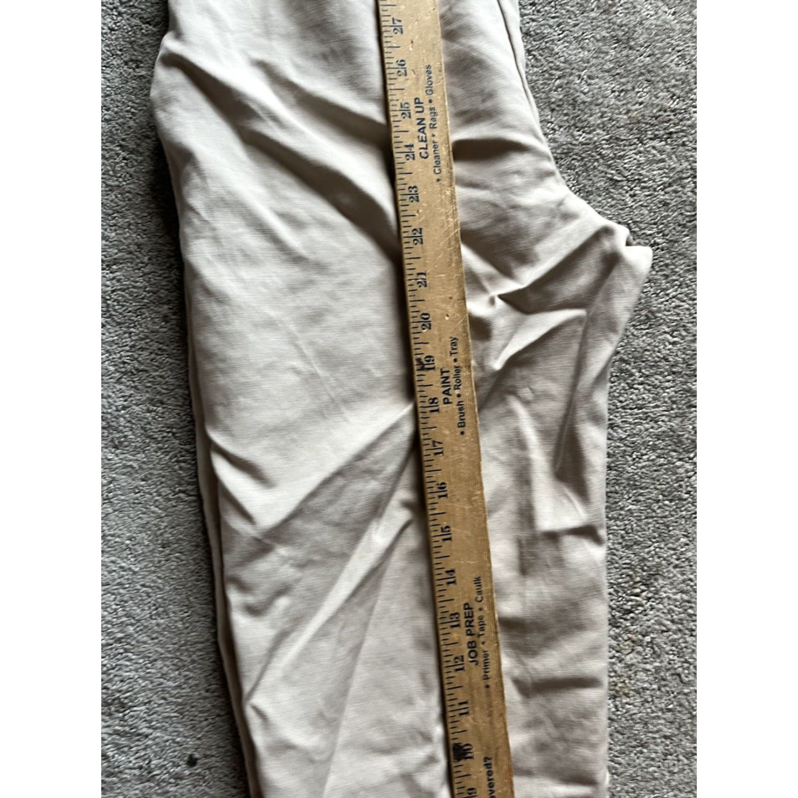 Vintage Chico's Womens Beige Flat Front Cropped Pants Size 00 Straight Leg Zip Side Front 21.5in Inseam Casual Formal Regular Size 30" / US 8 / IT 44 - 7 Thumbnail