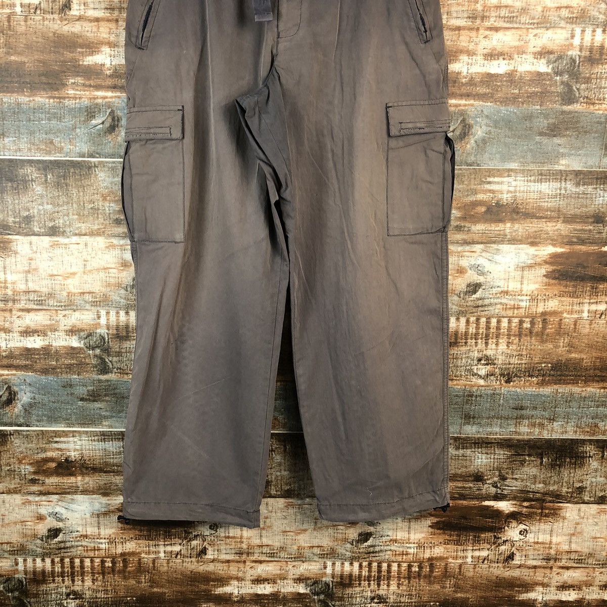 Marks & Spencer Mark & Spencer Brown faded Cargo Multipocket Pants #A2545 Size US 31 - 3 Thumbnail