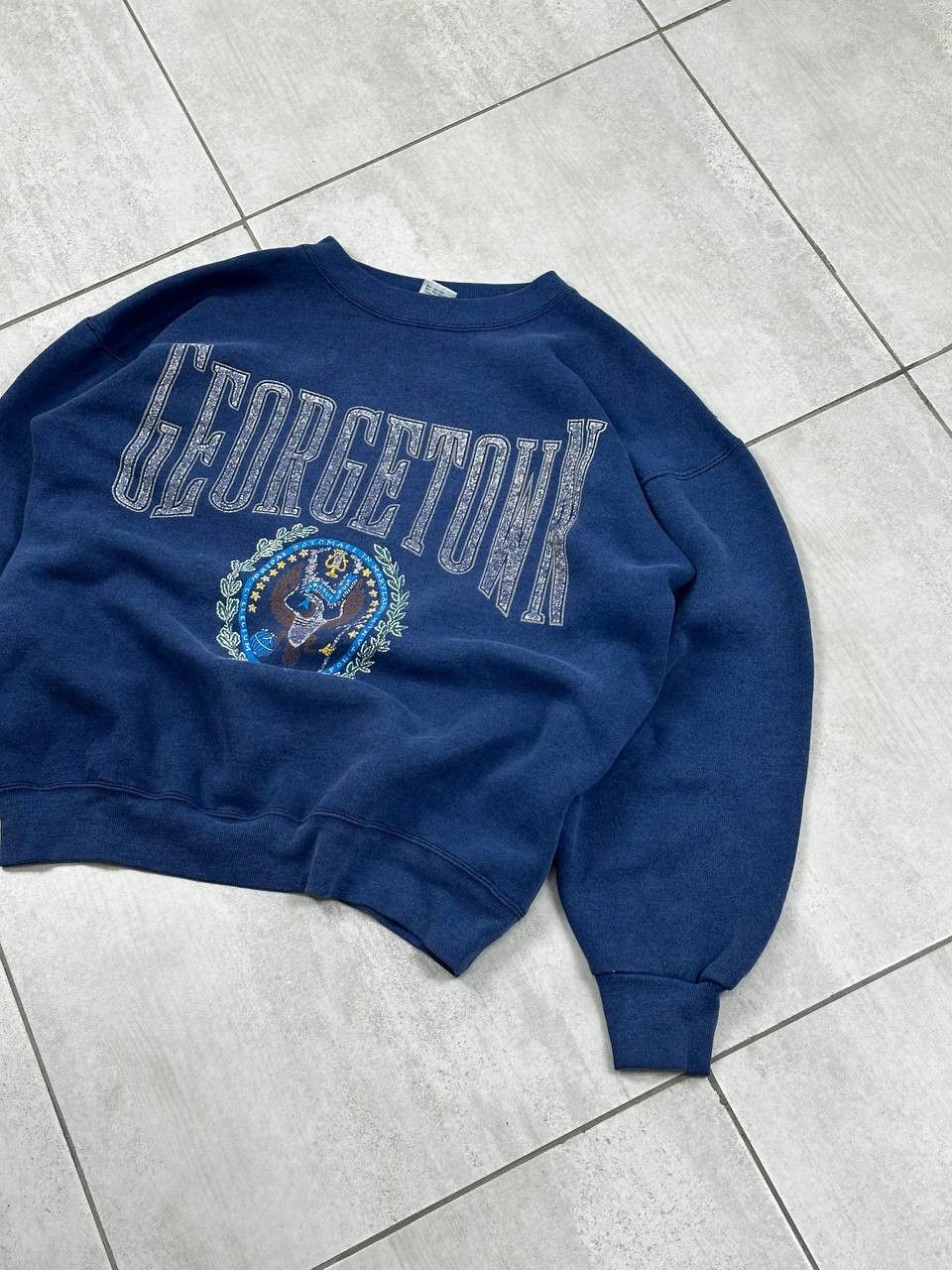 Vintage Vintage 80s Georgetown Hoyas Sweatshirt Made In USA Size US M / EU 48-50 / 2 - 1 Thumbnail