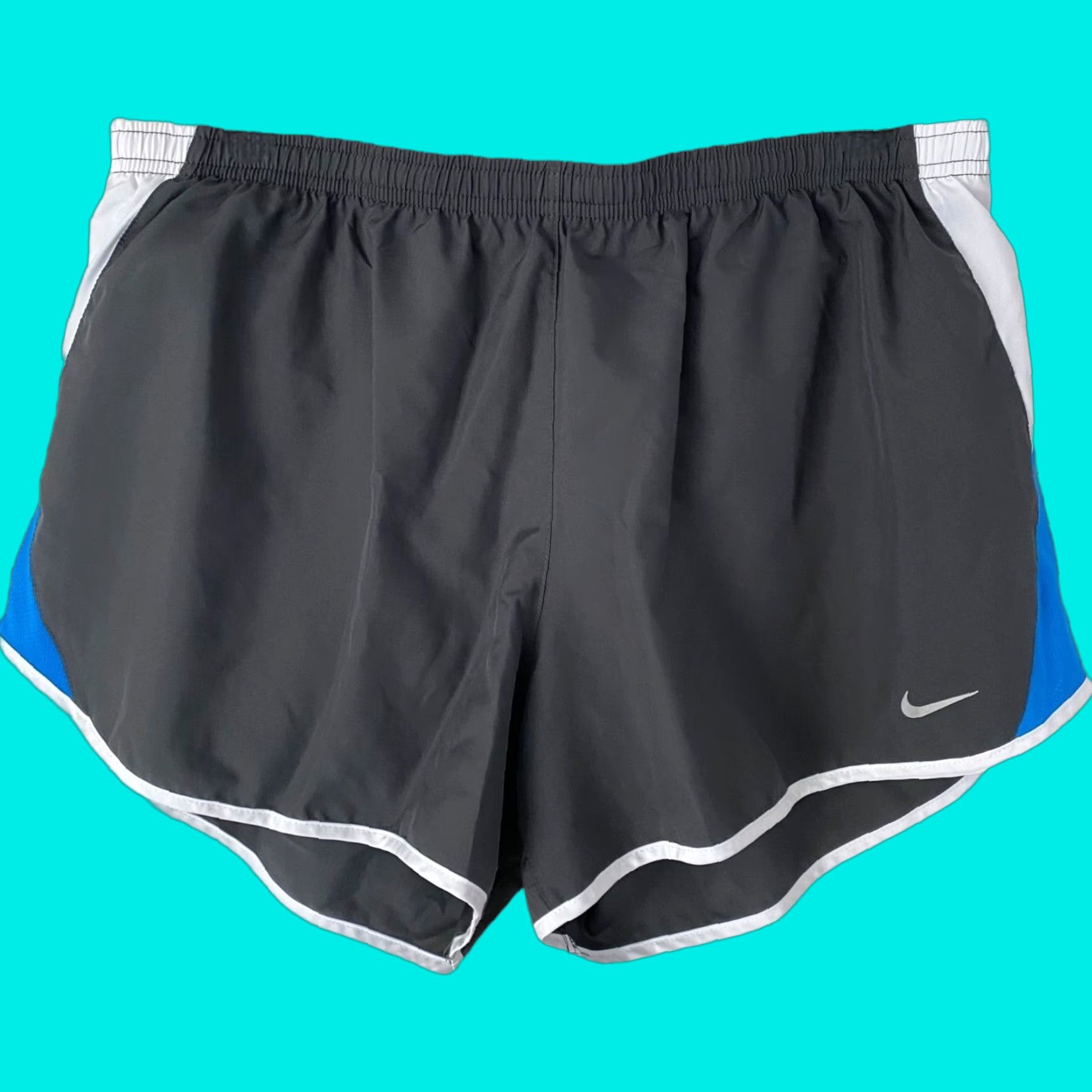 Nike VINTAGE: No (skip) Nike Tempo Brief-Lined Running Short Black Womens XL Athletic Activewear Size 40" / US 18 - 1 Thumbnail